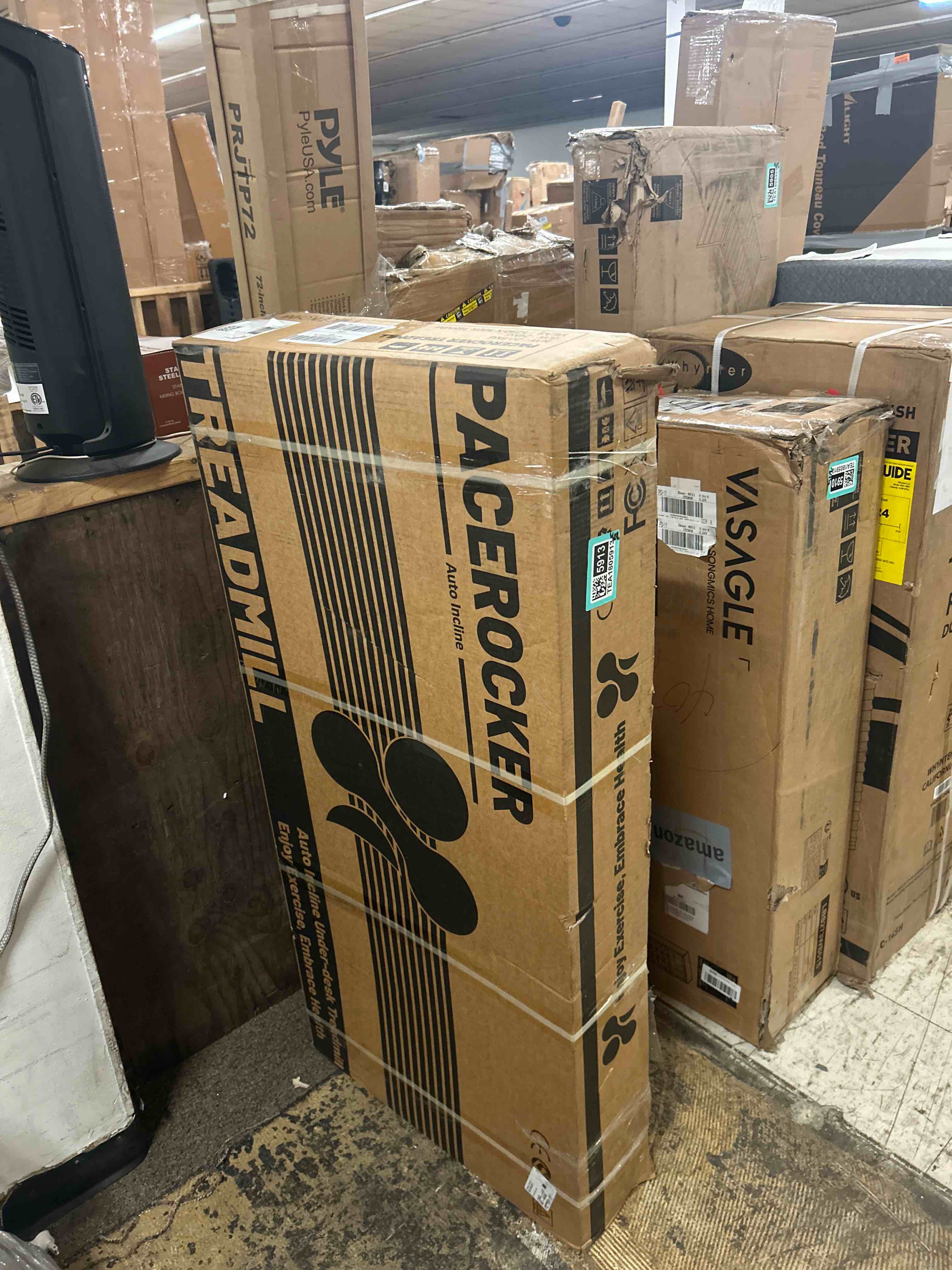 Condition photo showing New/Like New for Walking Pad Treadmill with 12% 9-Level Auto Incline, 450 lbs Capacity Bluetooth Speaker Under Desk Treadmills for Home Hiking, 5 MPH