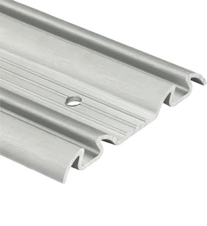 by-pass mirror door bottom track  48 in.  roll-formed steel  satin nickel finish