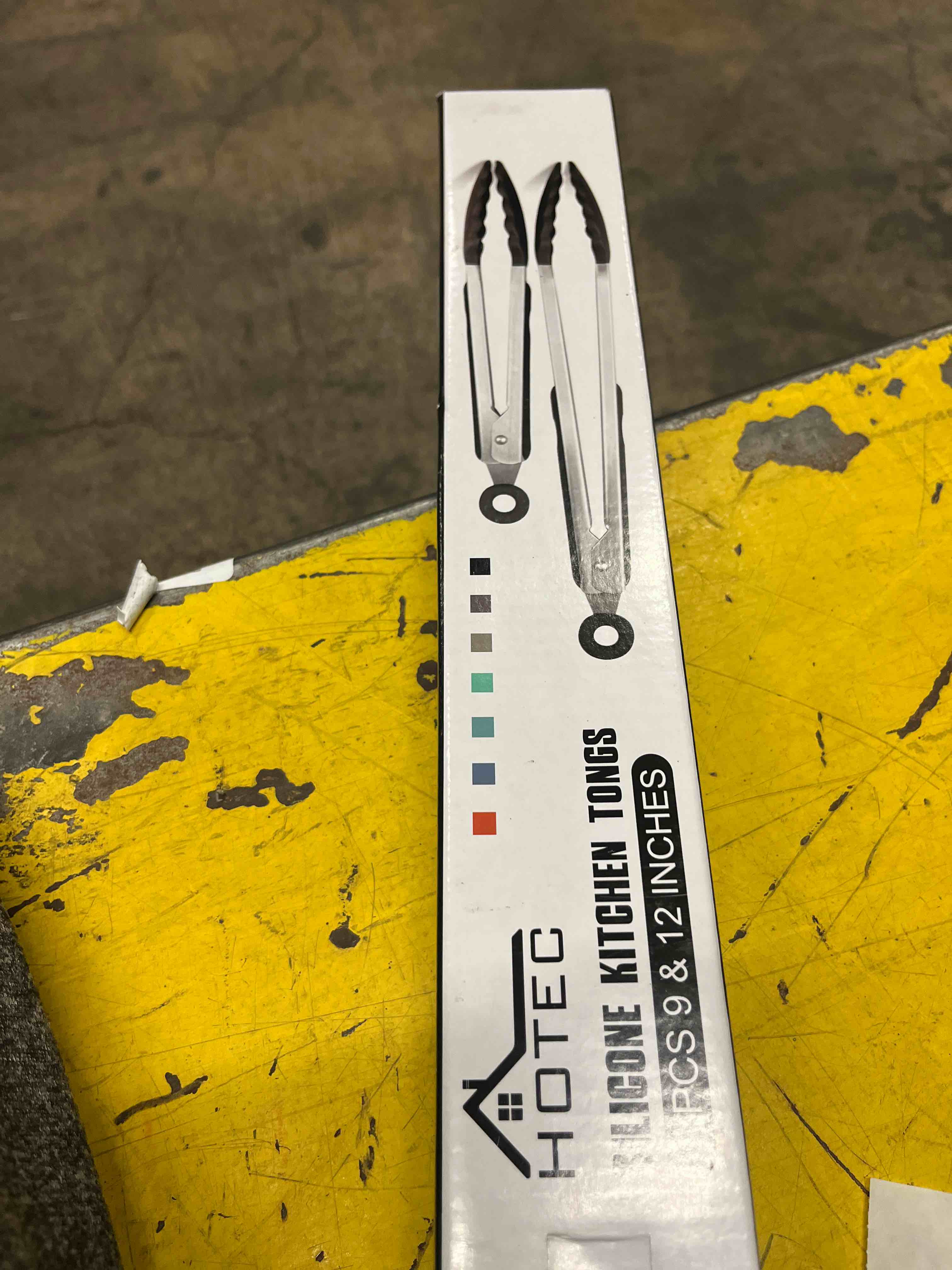 Condition photo showing New/Like New for hotec premium stainless steel locking kitchen tongs with silicon tips, set of 2-9" and 12"