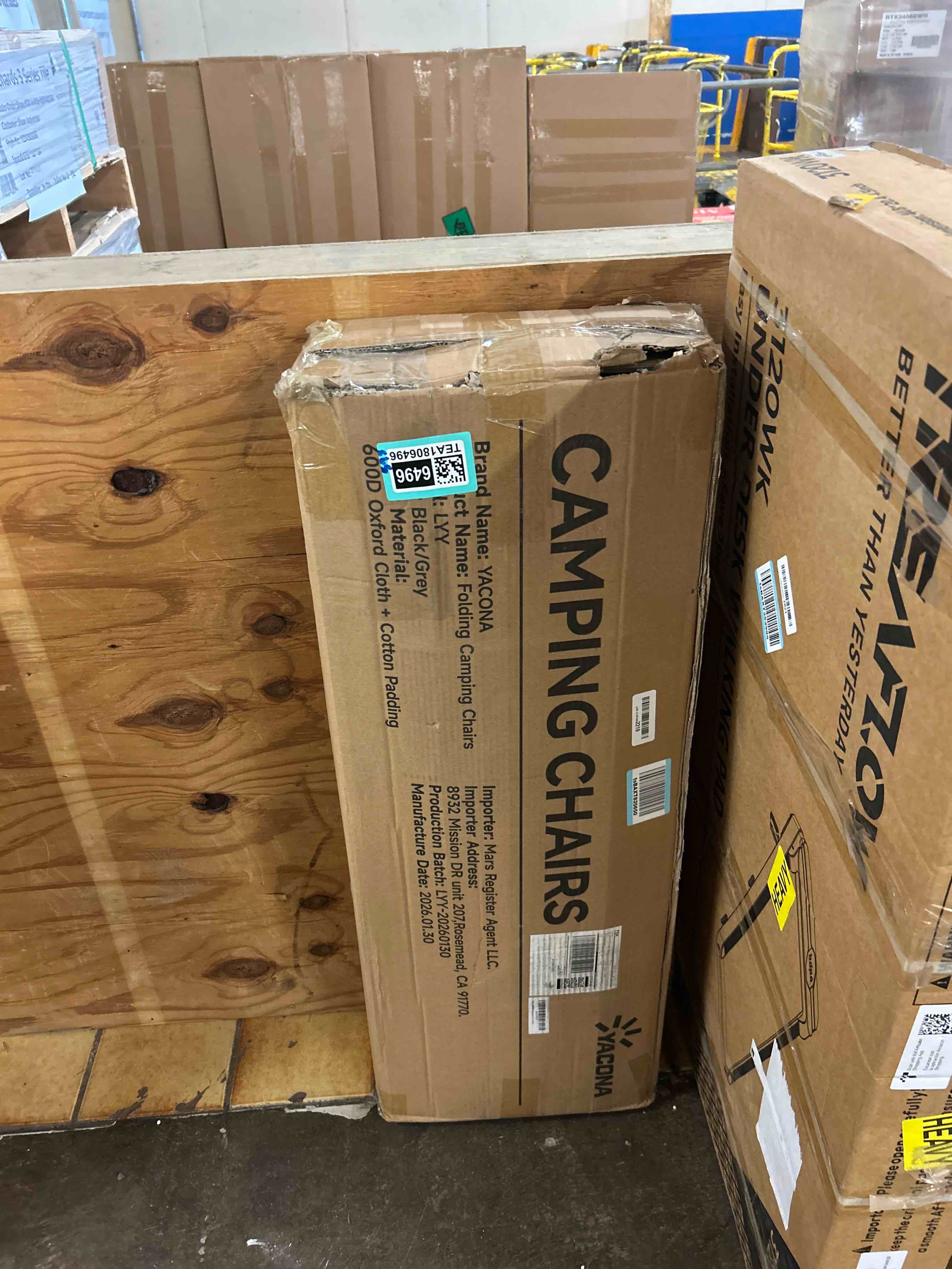 Condition photo showing New/Like New for oversized camping chairs 2 pack - 450lbs support folding camping chair for adults w/padded back & arm sport chairs, cup holder cooler bag, heavy duty portable lawn chairs for sports garden beach