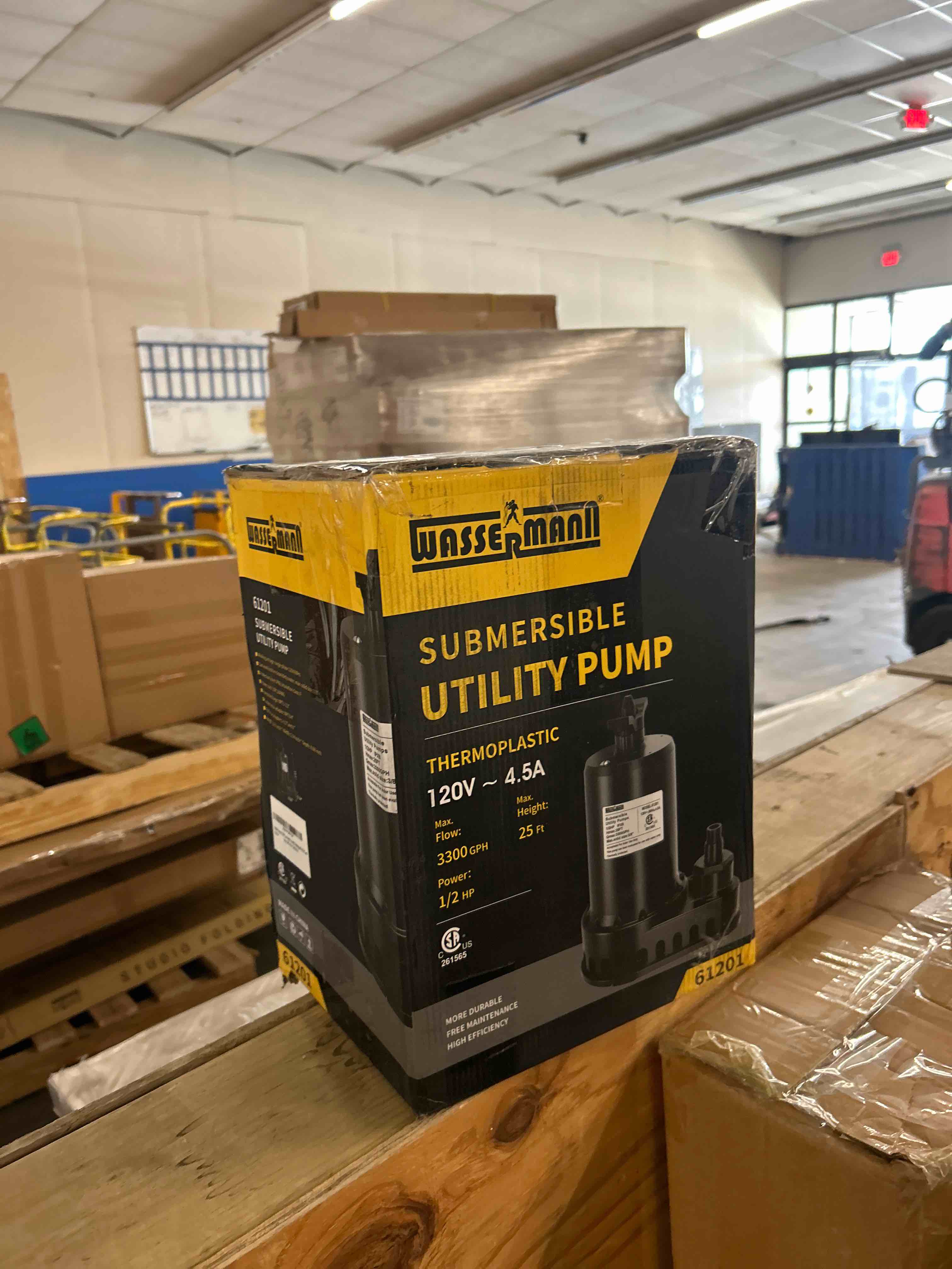 Condition photo showing New/Like New for wassermann 1/2hp submersible water pump,3300gph thermoplastic utility pump electric portable transfer clean/dirty sump pump for pool tub garden pond draining with 10 ft cord