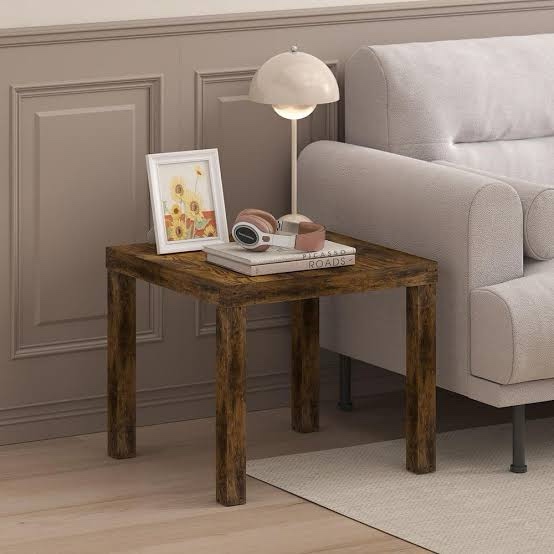 furinno classic homey square side table, amber pine