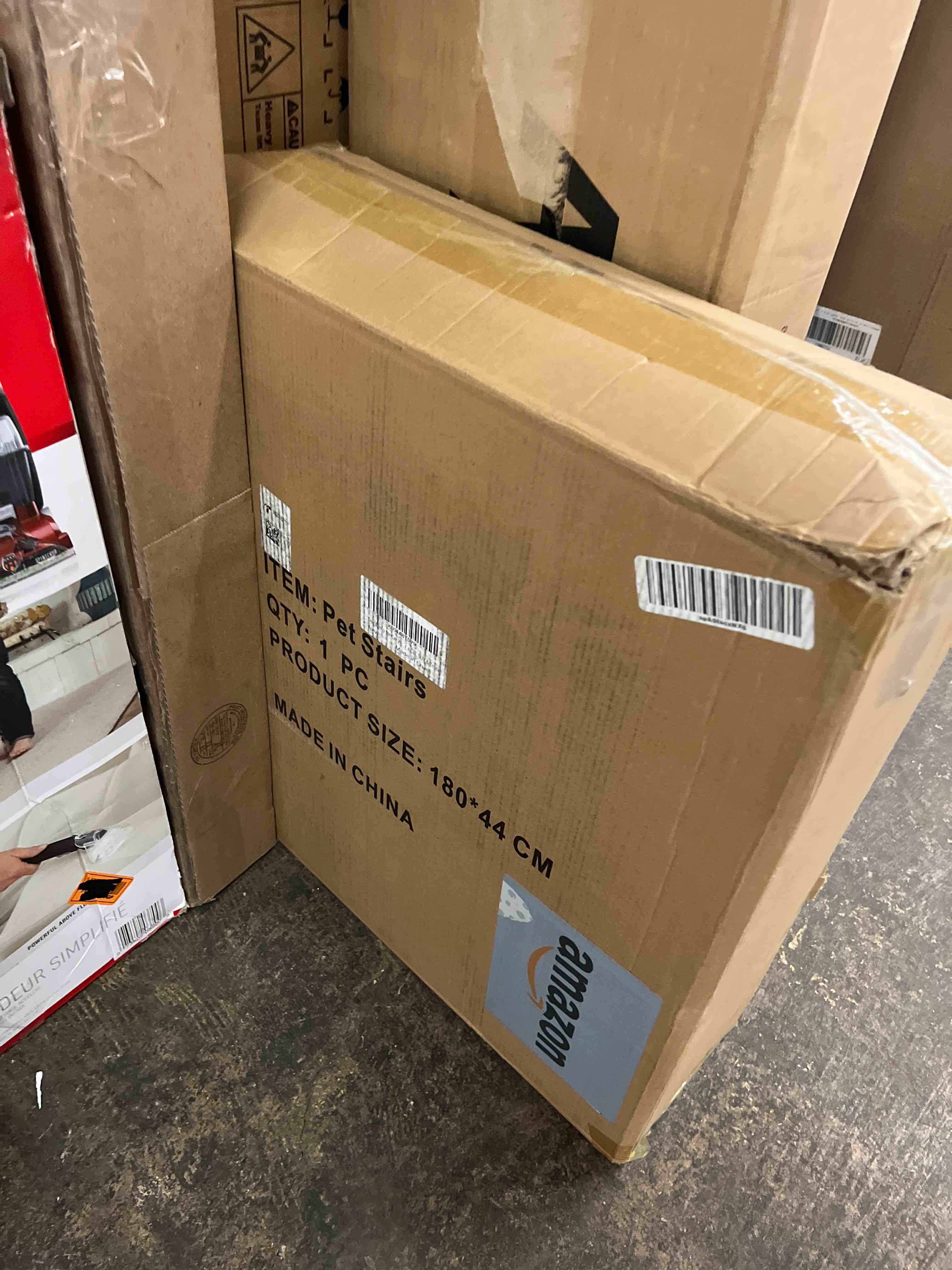 Condition photo showing New/Like New for dog ramp for car 71" extra long & 17.2" wide folding dog ramps for large dogs with non-slip rug surface portable dog car ramp for suv car & truck, outdoor dog ramp up to 270 lbs