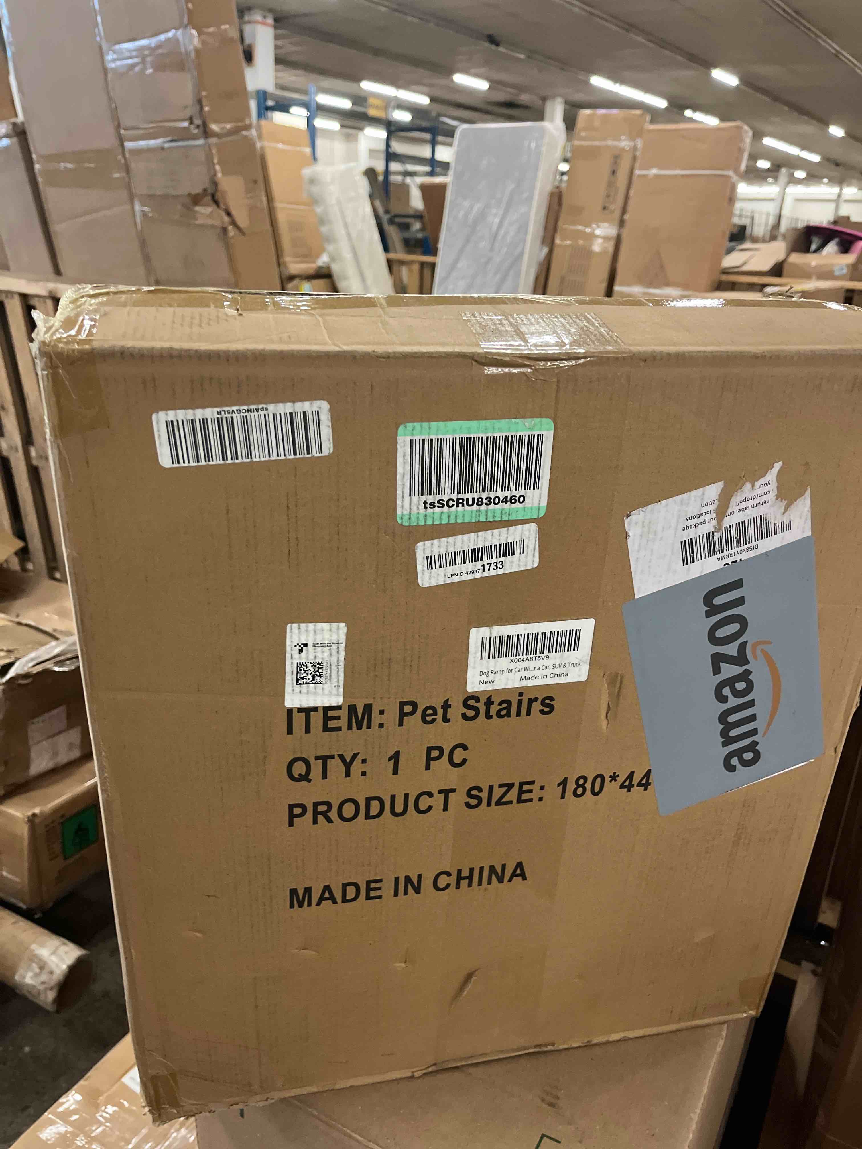 Condition photo showing New/Like New for dog ramp for car 71" extra long & 17.2" wide folding dog ramps for large dogs with non-slip rug surface portable dog car ramp for suv car & truck, outdoor dog ramp up to 270 lbs