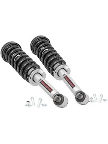 rough country loaded n3 leveling struts for ford f-150 4wd (2014-2025) 2" lift - pre-loaded coil strut, bolt-on install, set of 2