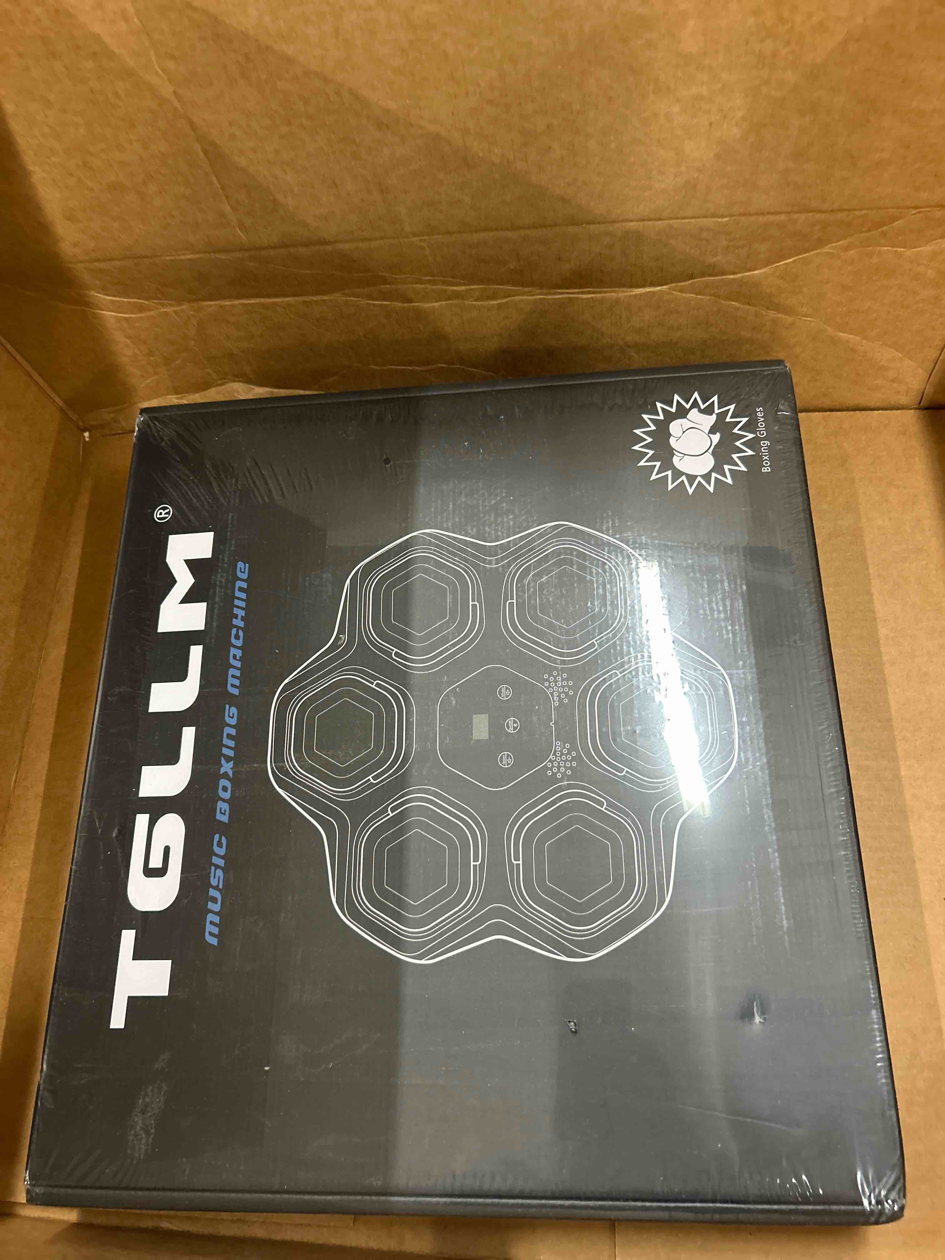 Condition photo showing New/Like New for music boxing machine, smart bluetooth boxing machine with gloves, wall mounted music punching trainer for kids adult, led electronic boxing workout target with 9 modes & 9 speeds