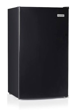 igloo 3.2 cu.ft. single door compact refrigerator with freezer - slide out glass shelf, perfect for homes, offices, dorms - black