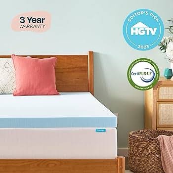 Condition photo showing New/Like New for linenspa memory foam mattress topper - 3 inch gel infused memory foam - plush feel - cooling and pressure relieving - certipur certified - dorm room essentials - king size