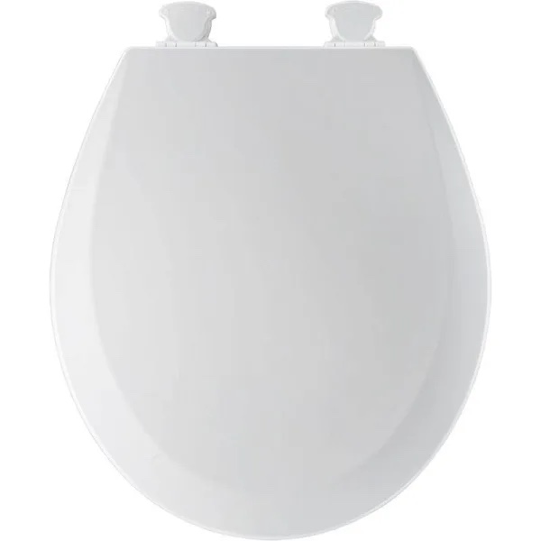 Condition photo showing New/Like New for bemis 730slec slow close toilet seat, easy clean hinges and durable plastic seat, made in usa, round, white