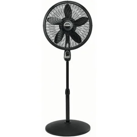 lasko 18  3-speed oscillating cyclone pedestal fan with remote and timer  1843  black