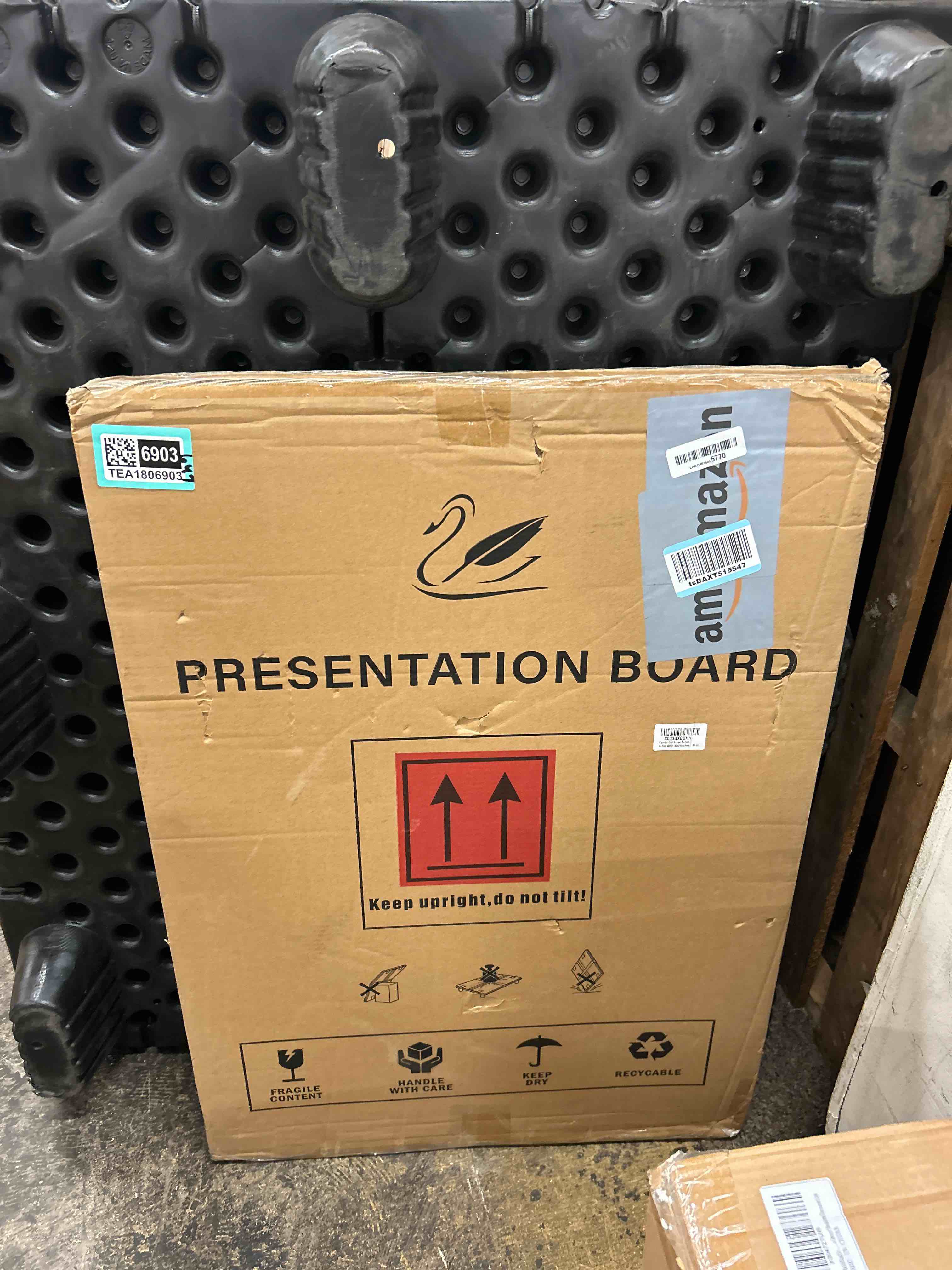 Condition photo showing New/Like New for combo dry erase bulletin board wall mounted whiteboard and pin board vision board for home kitchen school office college,whiteboard & felt gray,36x24inches