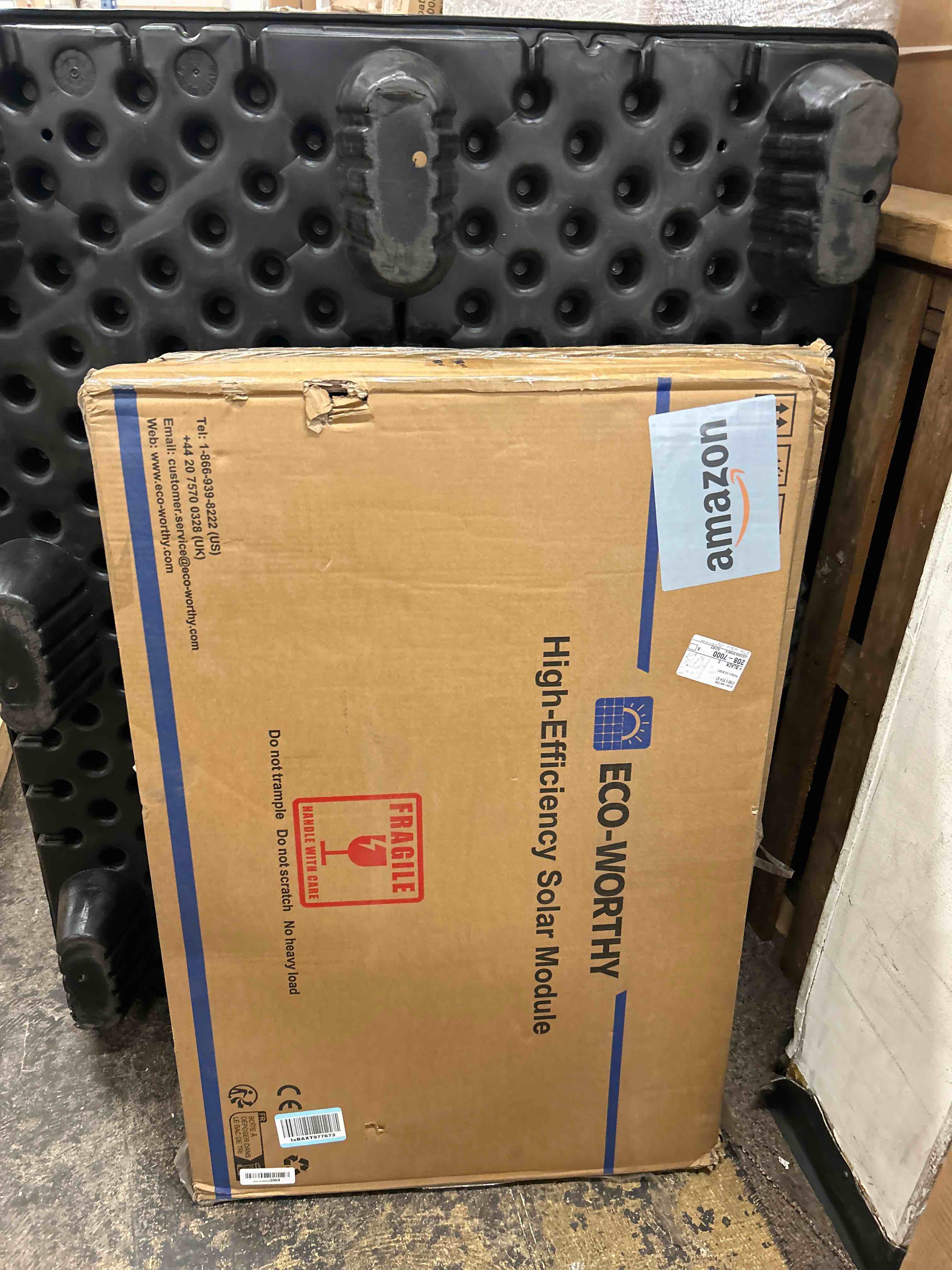 Condition photo showing New/Like New for eco-worthy 100 watts 12 volts monocrystalline photovoltaic solar panel high efficiency module for 12 volt battery charging rv marine boat off grid(upgrade)