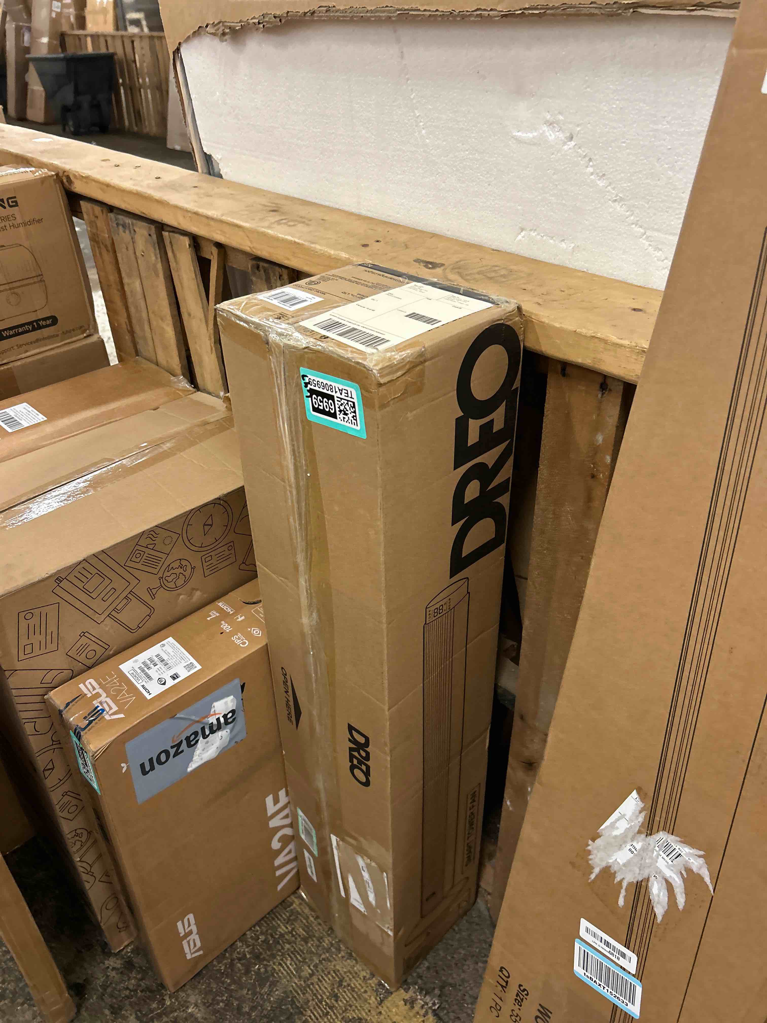 Condition photo showing New/Like New for dreo tower fan for bedroom, standing oscillating fan with 40ft far airflow, 20db quiet, 12 speeds, 28ft/s velocity, smart control, dc motor, 42 inch, 90° oscillation, 4 modes, 12h timer, pilot pro s