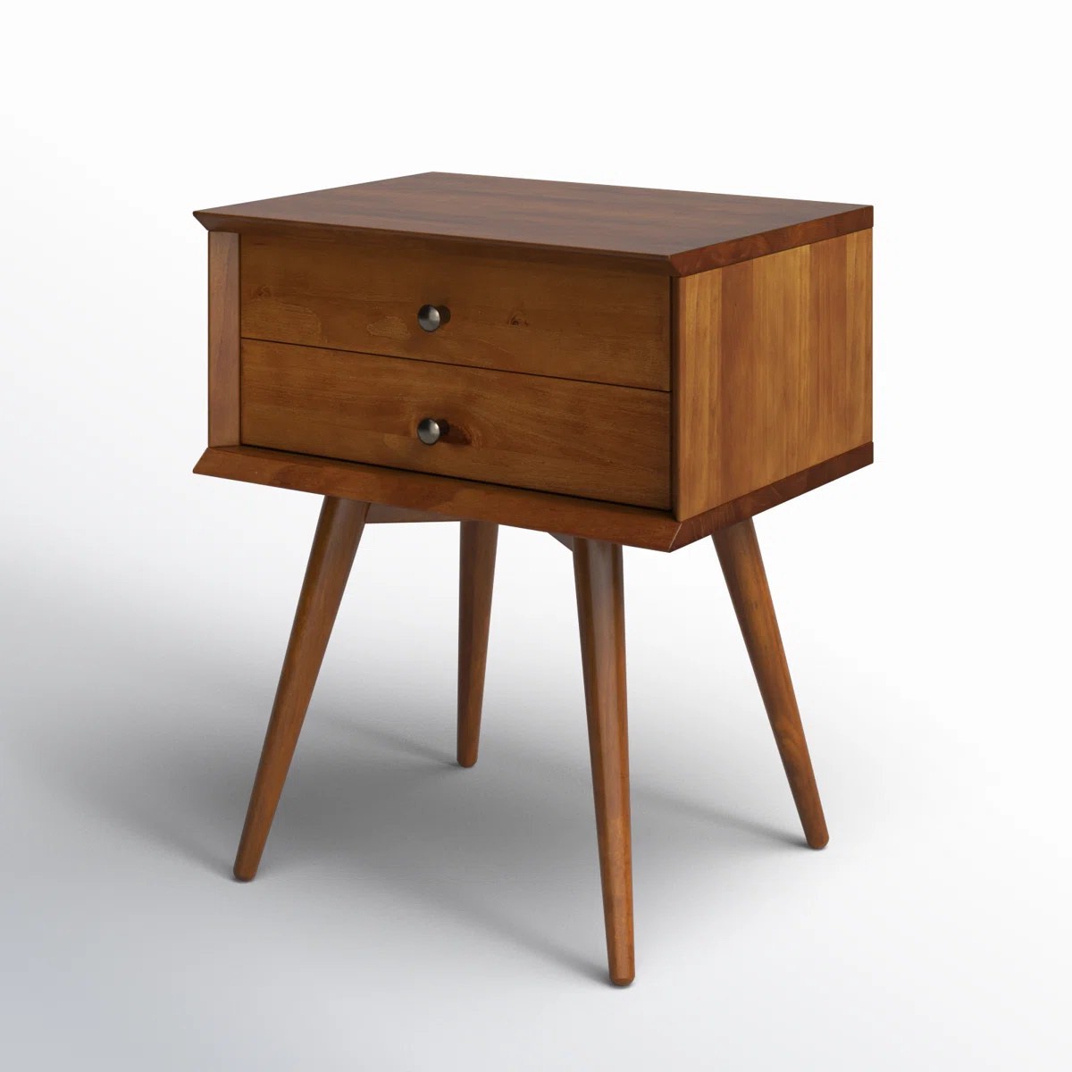 Solid Wood Mid-Century Modern Nightstand
