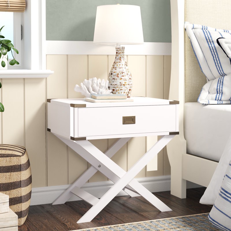 (2)  Mercury Row Rossiter 1 - Drawer Nightstand (BID IS PER ITEM / 2 ITEMS TOTAL)