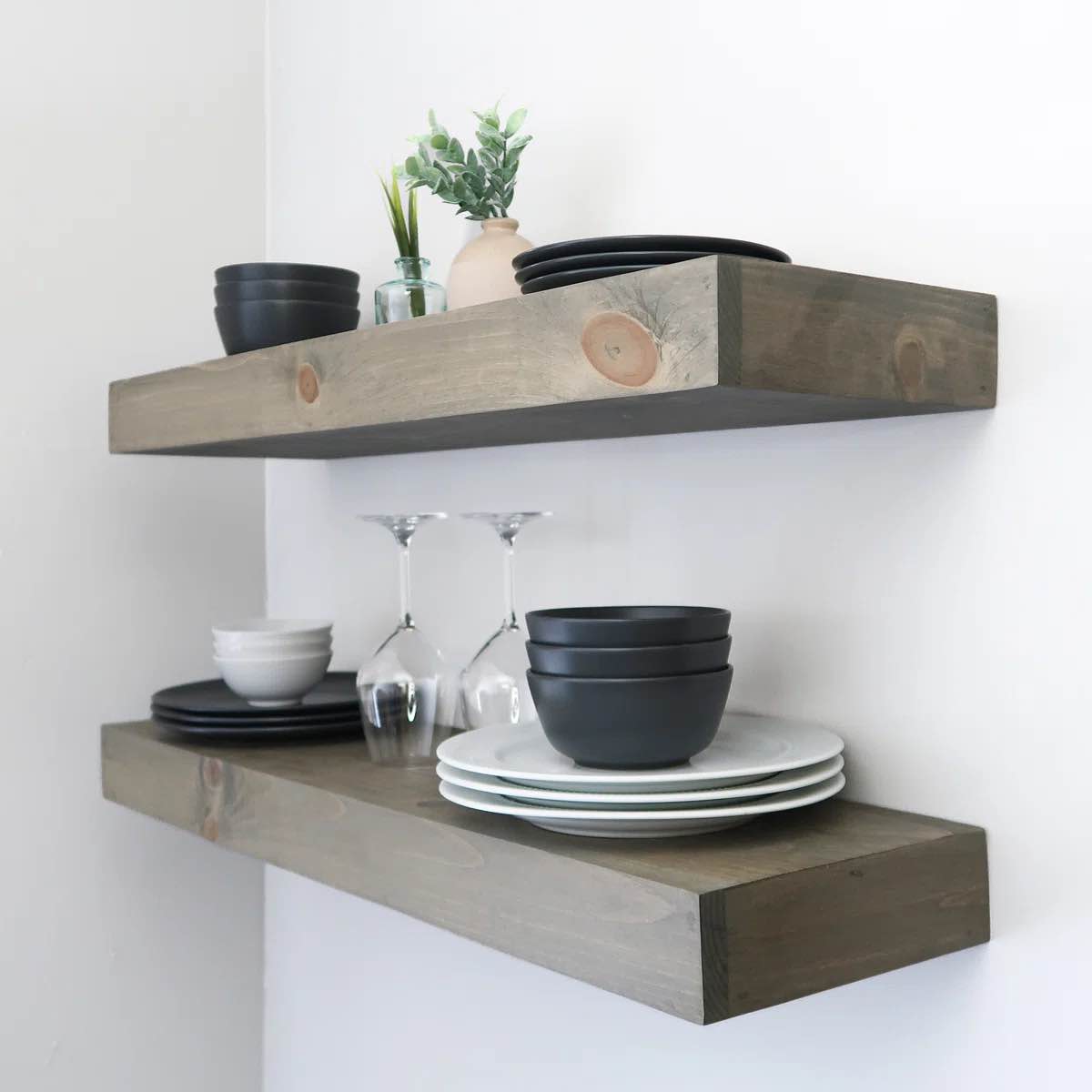 arzhin pippi modern floating shelves 3 inches thick (set of 2) 