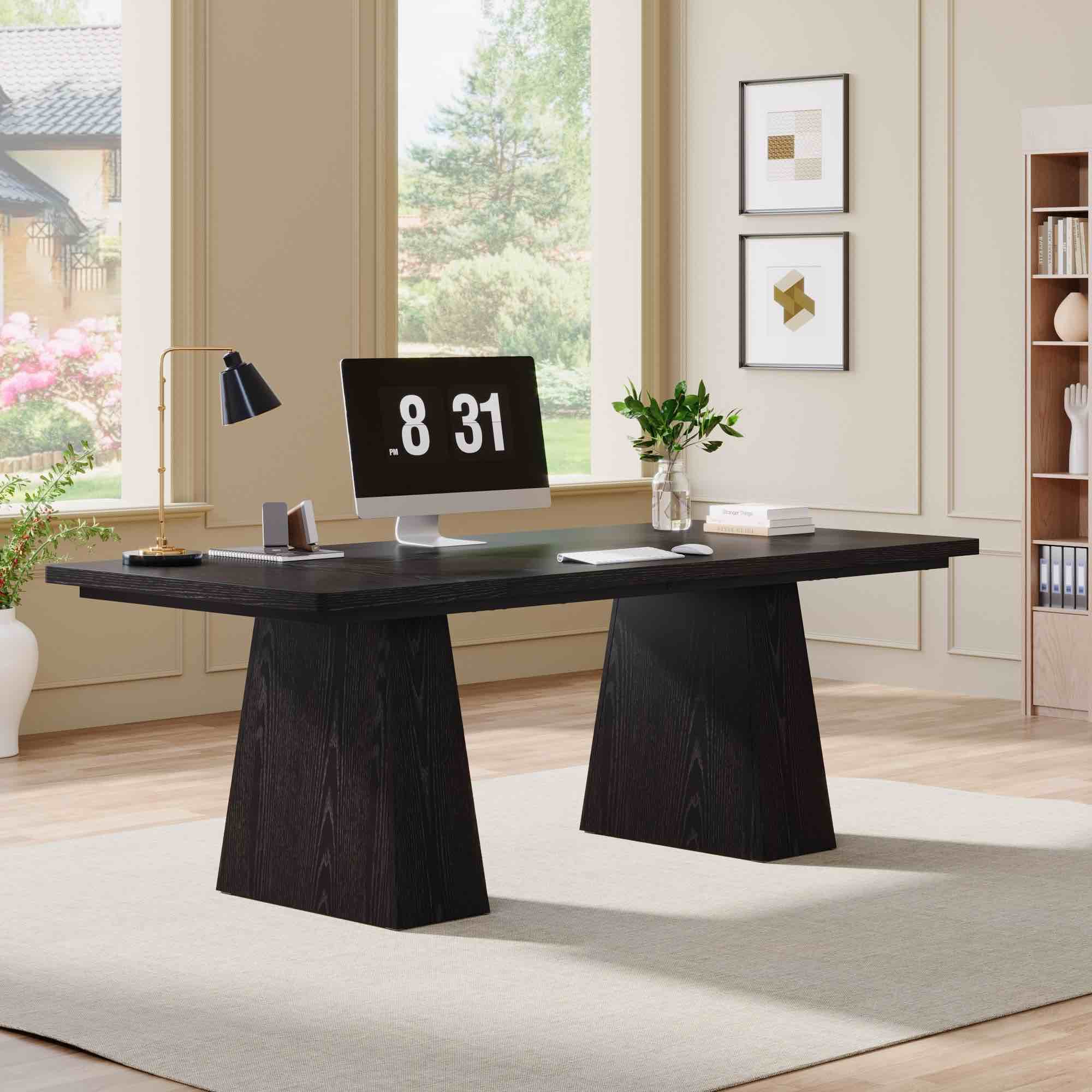 63" Executive Desk, Modern Office Computer Desk Workstations