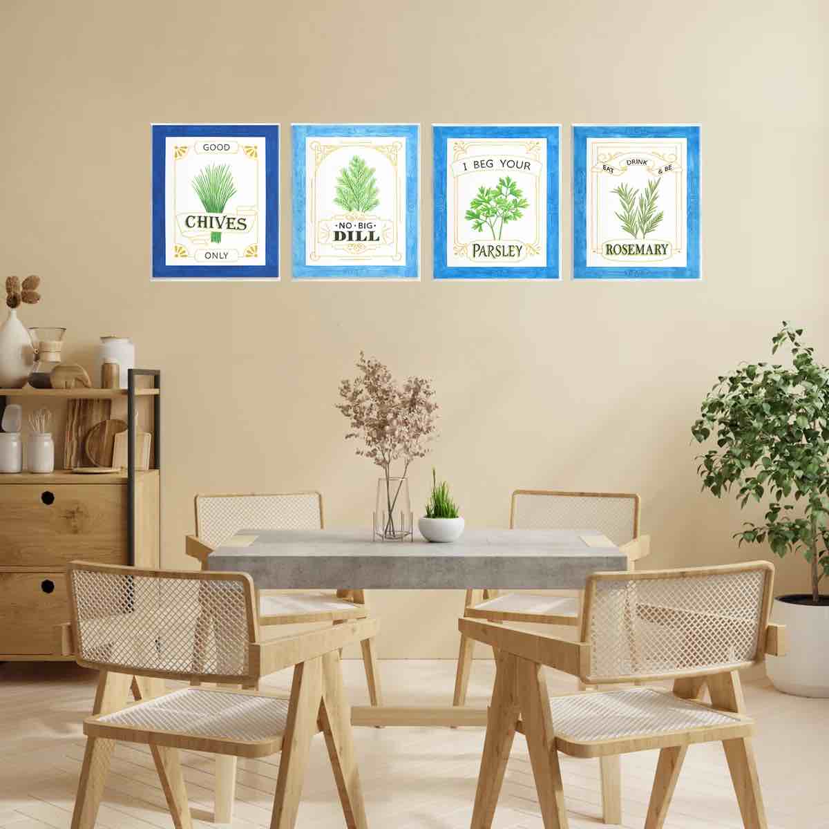 Kitchen Herb Puns Wall Plaque, design by Lara Beeston