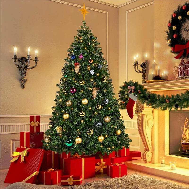 Yaheetech Pre-lit Artificial Christmas Tree 6 ft