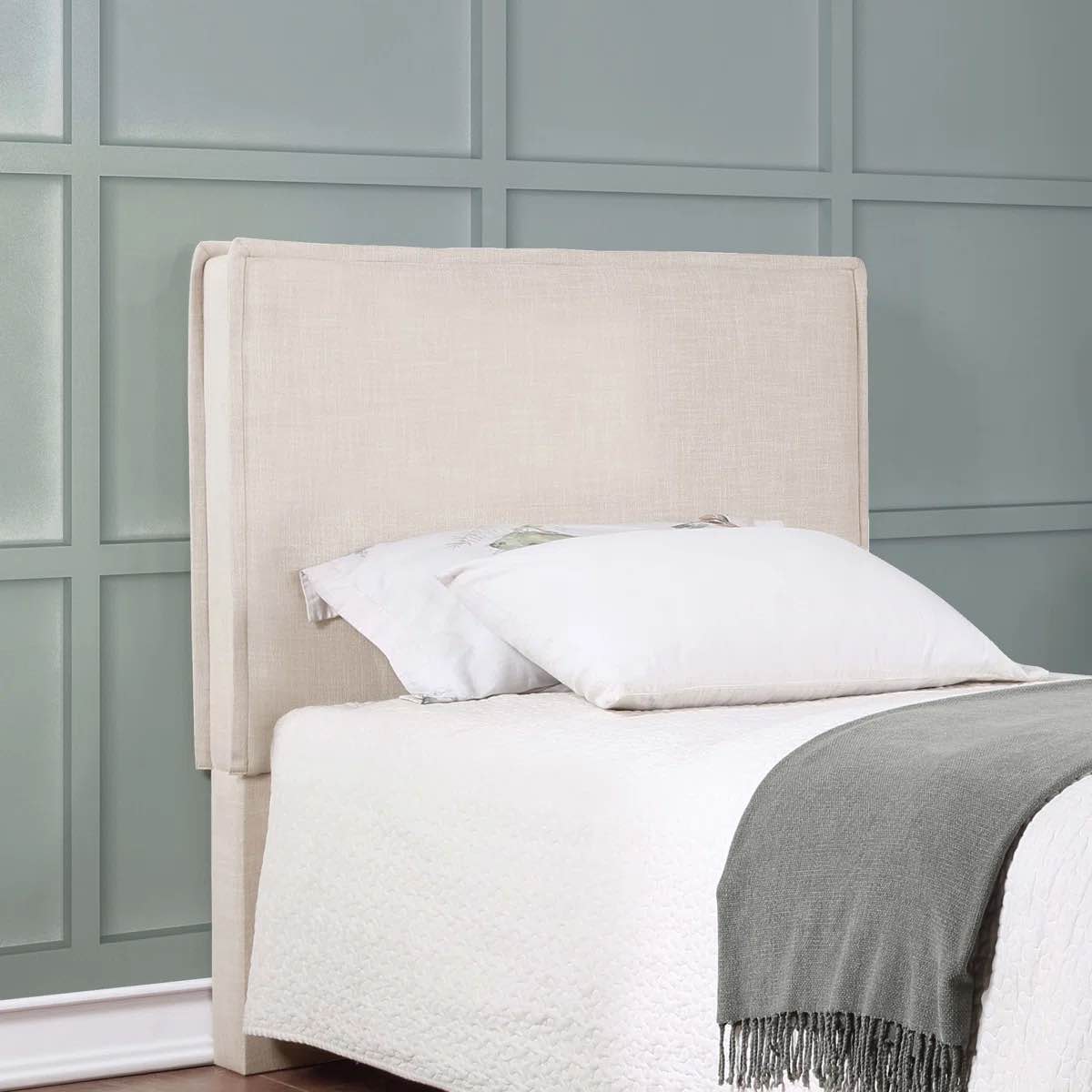 Asmitha Upholstered Twin Panel Headboard Sand 