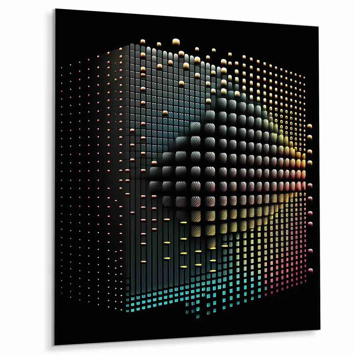 Condition photo showing New/Like New for Multidimensional LUMINOGRAM III MODERN GEOMETRIC METAL WALL DECOR 