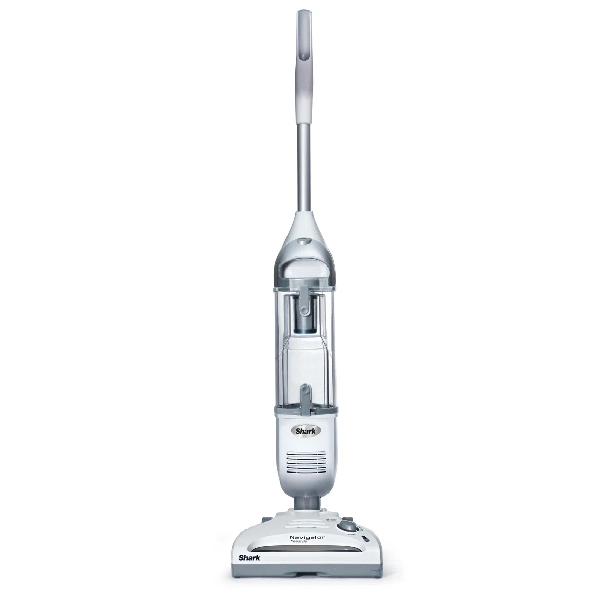 Condition photo showing New/Like New for Shark Navigator Freestyle Upright Bagless Cordless Stick Vacuum for Carpet, Hard Floor and Pet with XL Dust Cup and 2-Speed Brushroll, White/Grey SV1106