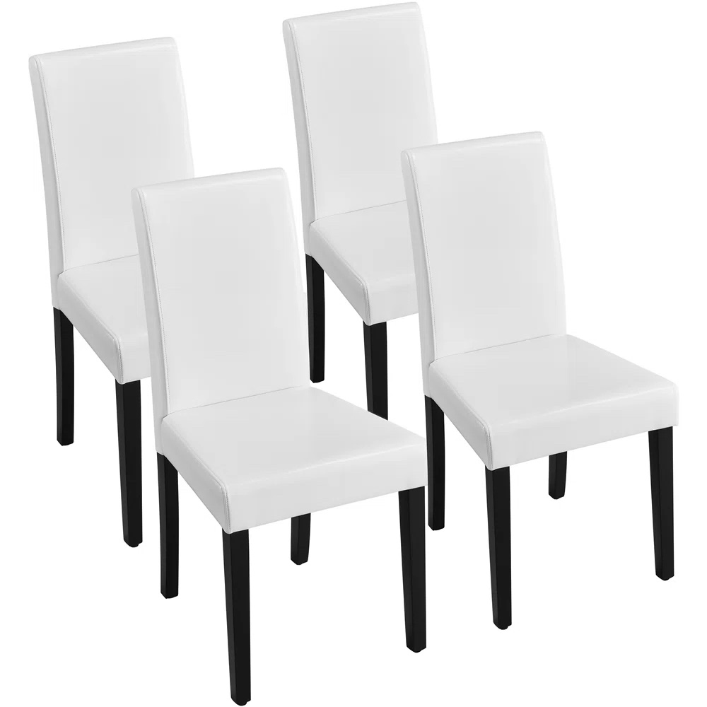 Espiye 18.7 in. H Faux Leather Upholstered Parsons Chair (Set of 4)