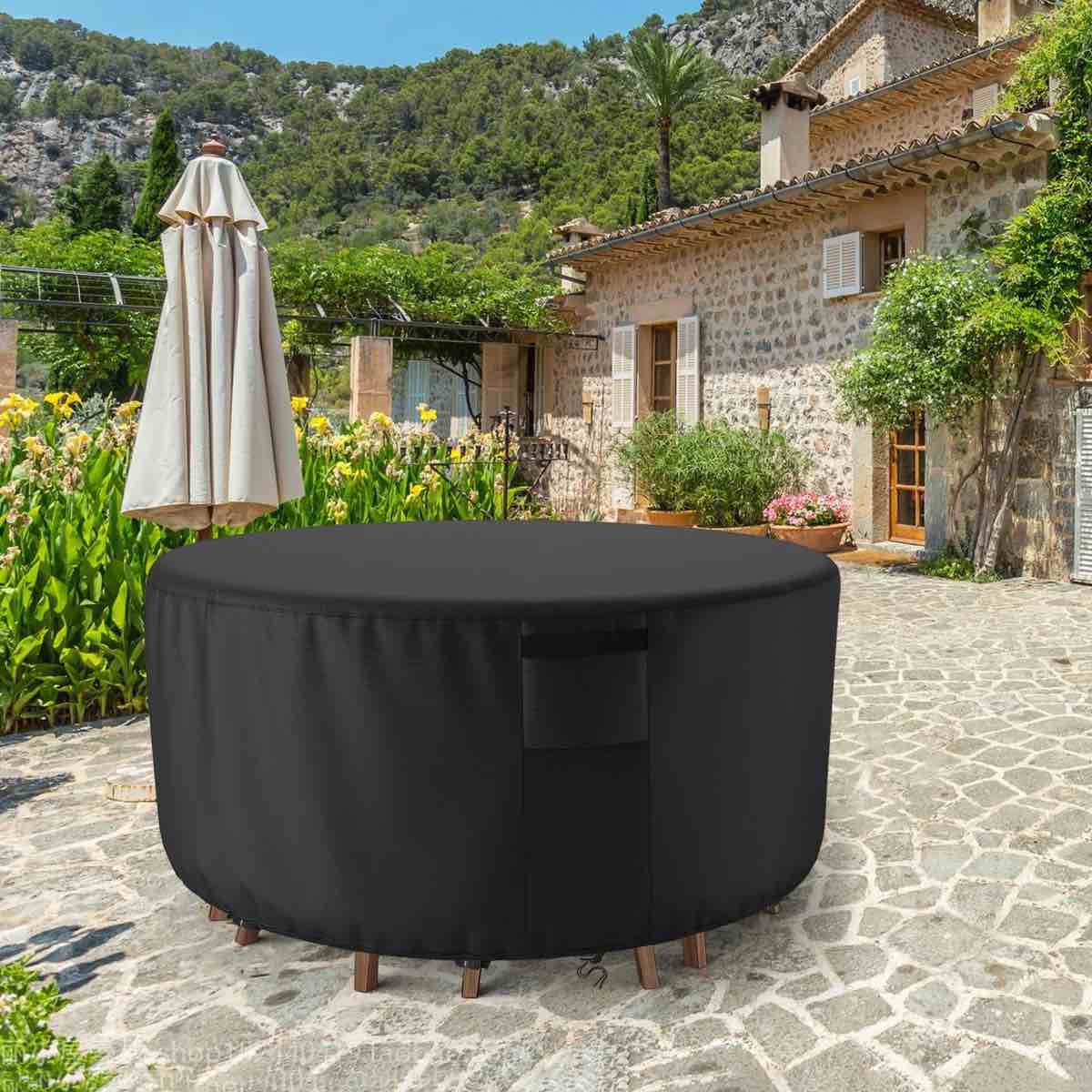 Outdoor Furniture Cover Waterproof Patio Furniture Covers for Round Table Chairs Set By Arlmont & Co.