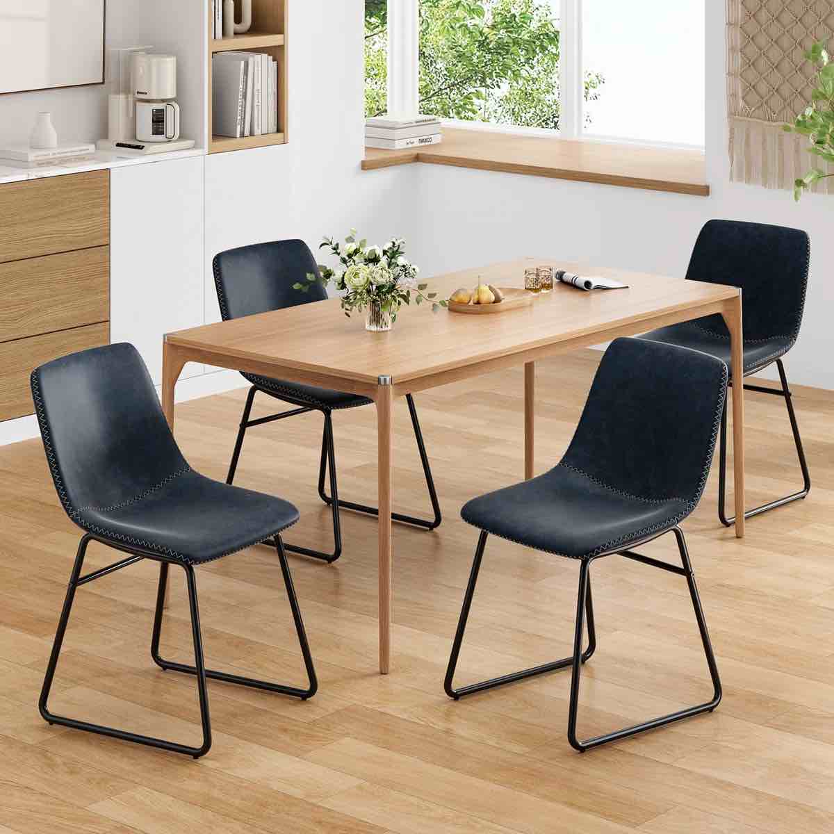 Ipke Faux Leather Upholstered Dining Chair (Set of 4)