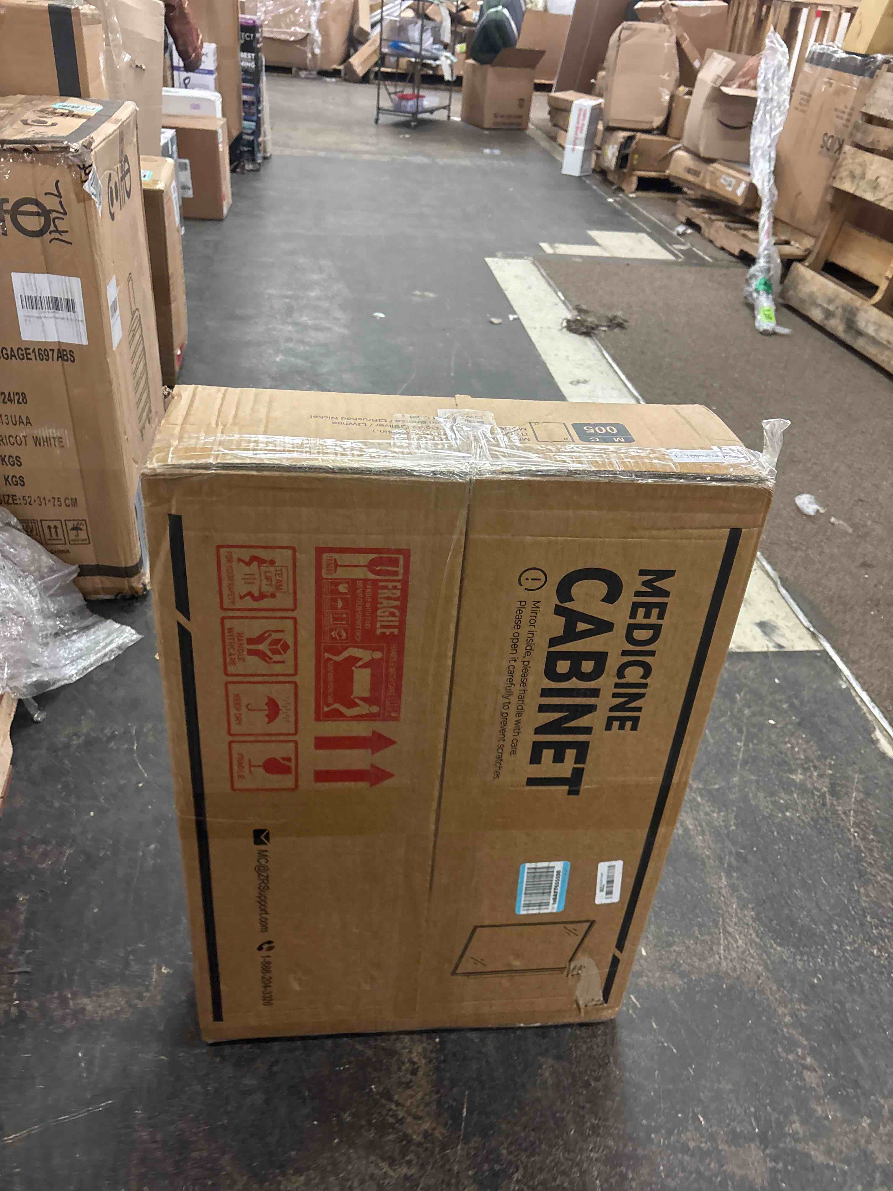 Condition photo showing New/Like New for Keonjinn 16" x 24" Medicine Cabinets with Mirror for Bathroom, Oil Rubbed Bronze Recessed or Surface Wall-Mounted Aluminum Alloy Framed Beveled Mirror, Farmhouse Bathroom Mirror with Storage Cabinet