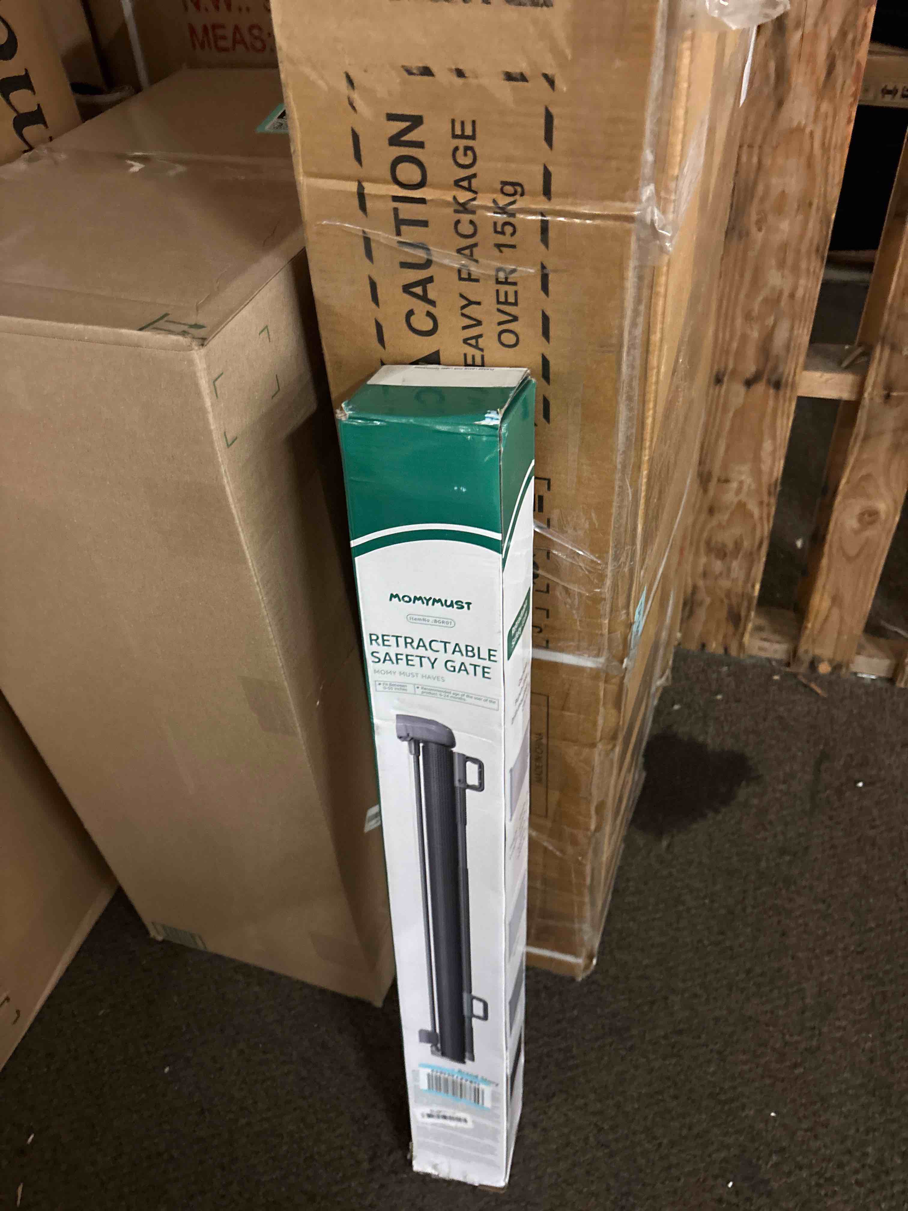 Condition photo showing New/Like New for No-Drill Retractable Baby Gates for Stairs with Auto-Lock,33" Tall,Extends up to 55" Wide Mesh Baby Dog Pet Cat Gate with Double Lock for Doorways,Child Gate for Hallways Kitchen Indoor Outdoor Grey