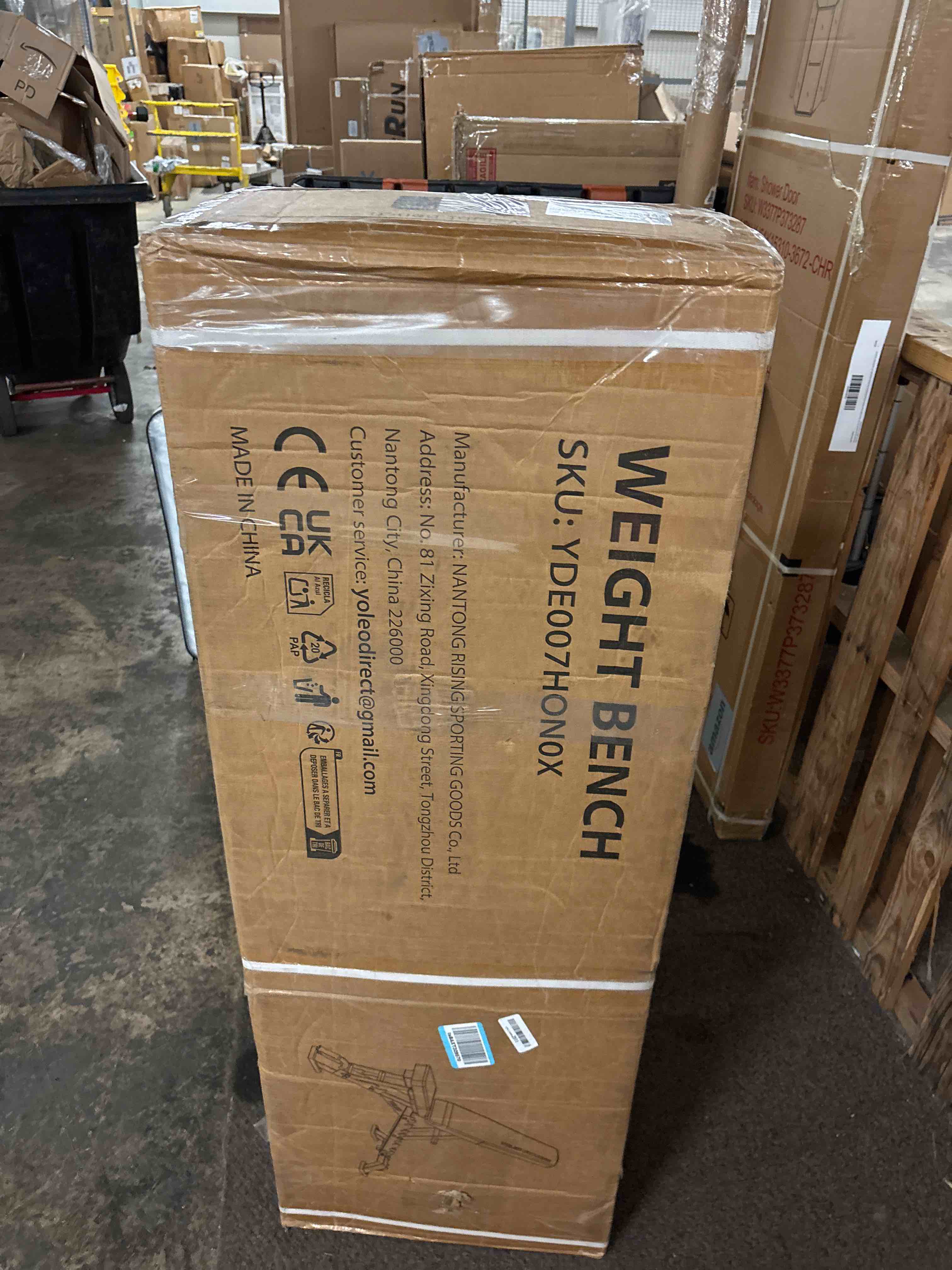 Condition photo showing New/Like New for Weight Bench Press, Adjustable Workout Bench for Home Gym, Incline Decline Strength Training Black