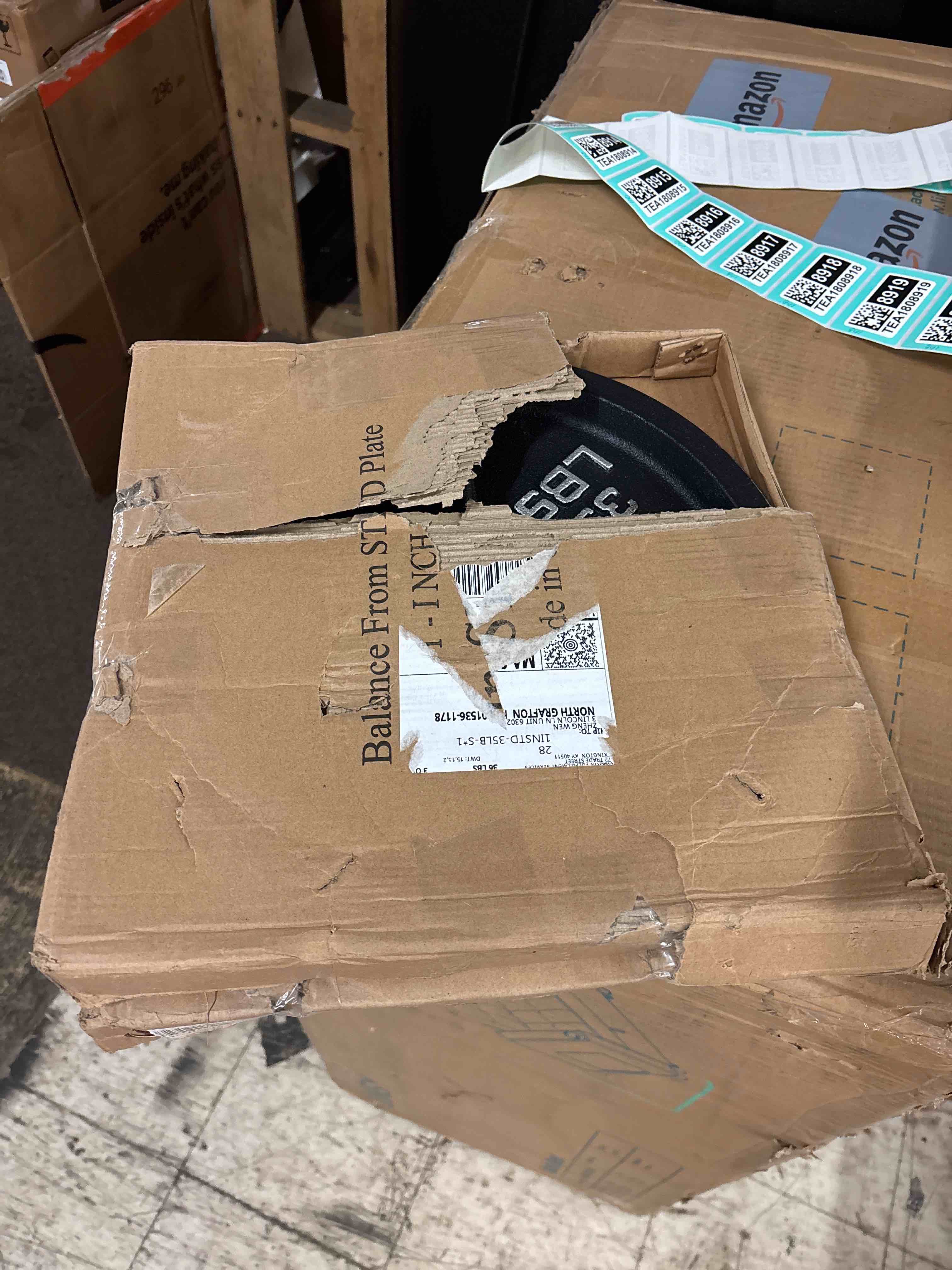 Condition photo showing New/Like New for Fitvids 2-Inch Olympic Cast Iron Weight Plate for Strength Training & Weightlifting 35LB Pair