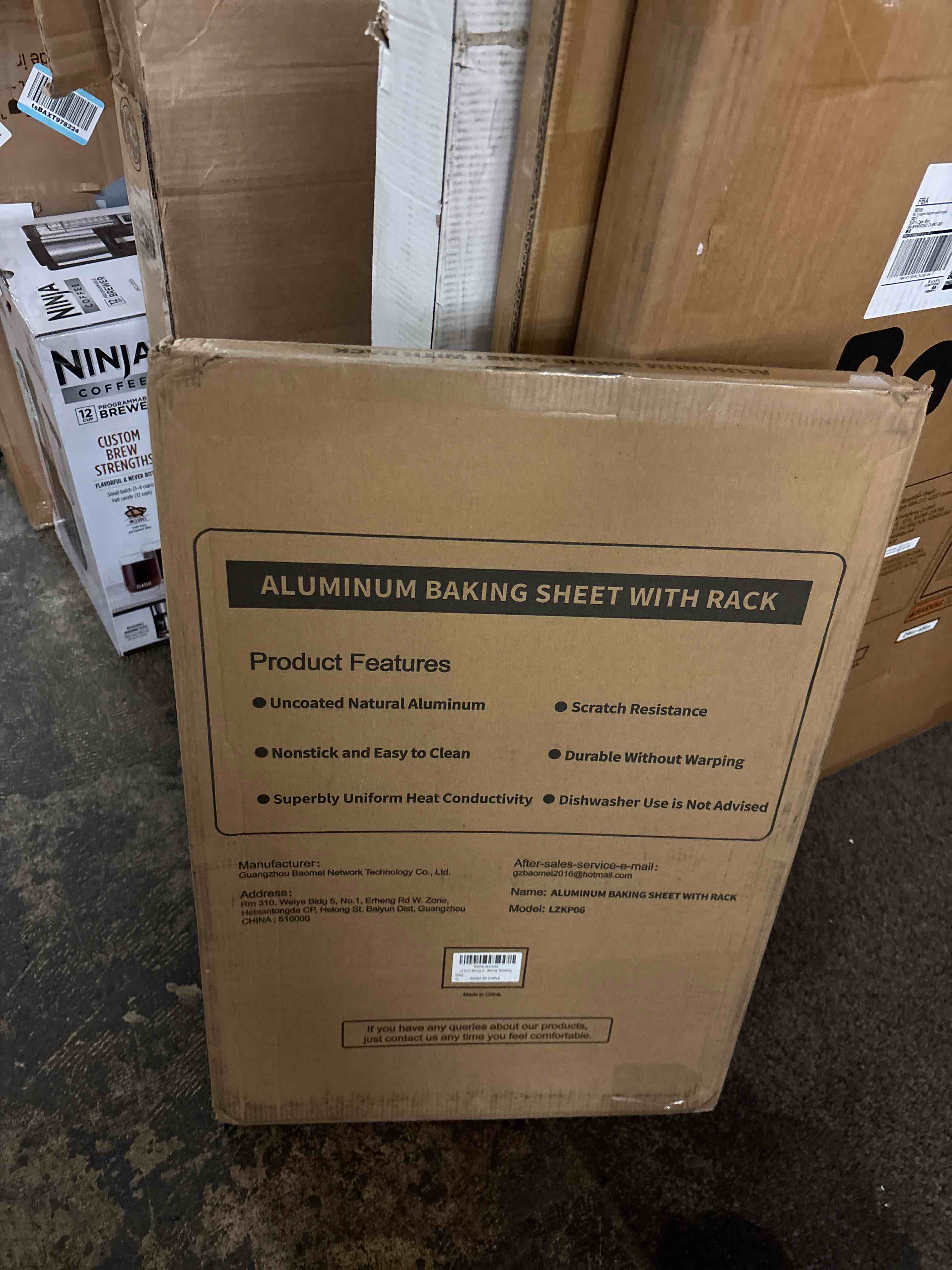 Condition photo showing New/Like New for 24 Inch Baking Sheet Pans with Rack Set, Natural Aluminum Cookie Sheet, Extra Large Commercial Quality Baking Sheet Pan Set, Warp Resistant Nonstick Thick Cookie Tray Pans for Baking, Roasting