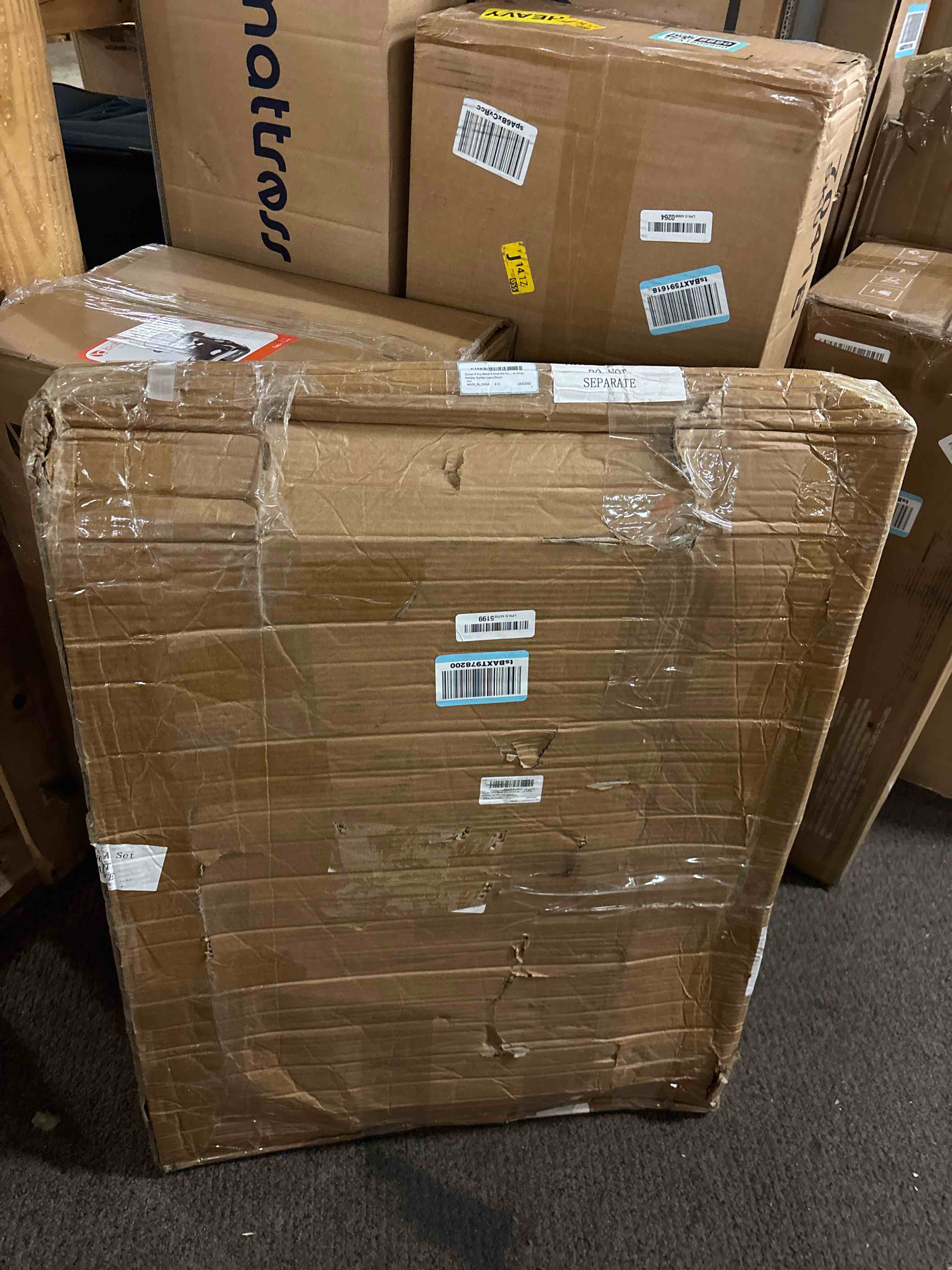 Condition photo showing New/Like New for Zonon 5 Pcs Outdoor Nativity Scene Animal Set Metal Christmas Large Holy Family Outdoor Decorations with Stakes Camel Donkey Sheep Ox Yard Signs for Xmas Holiday Garden Lawn Decor