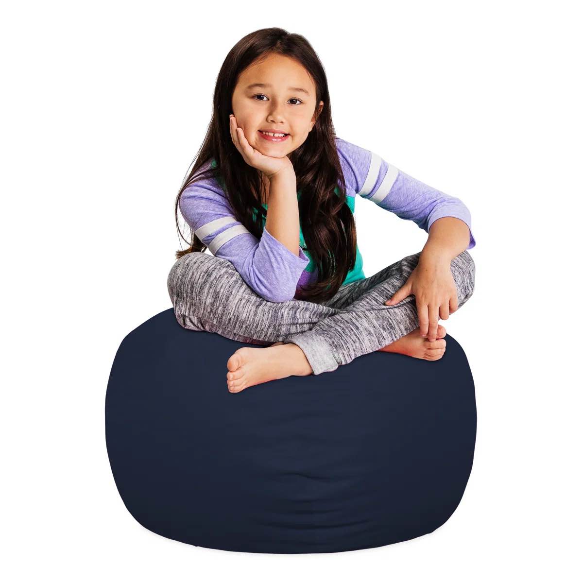 Condition photo showing New/Like New for Bean Bag Chair for Kids, Teens, and Adults - Filled with Soft Beads, Includes Removable and Machine Washable Cover - Multiple Colors, Sizes and Fabrics including Soft Nylon & Canvas with Patterns