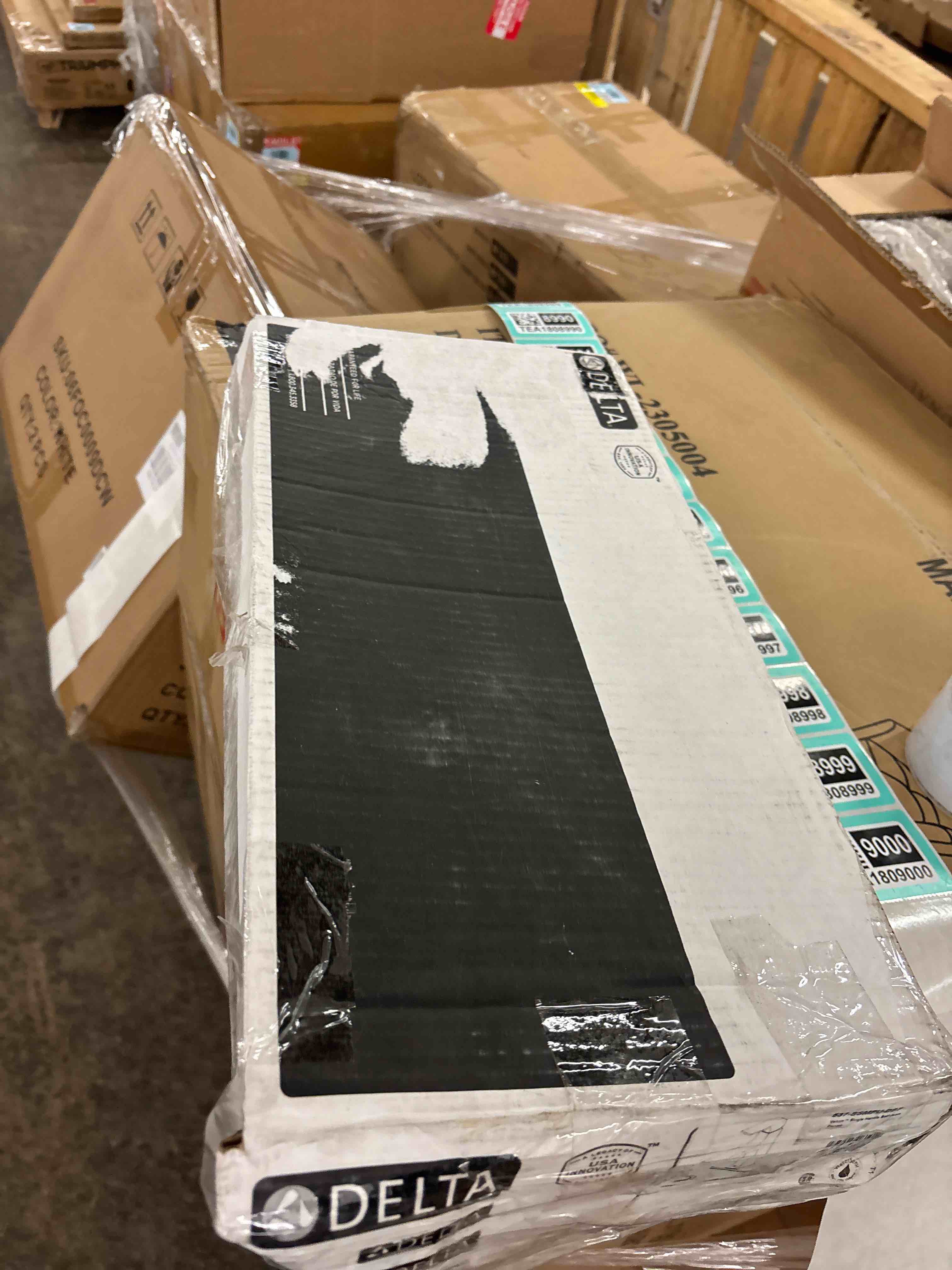 Condition photo showing New/Like New for Velum Single Handle Single Hole Bathroom Faucet with Deckplate Included and Drain Kit Included in Stainless