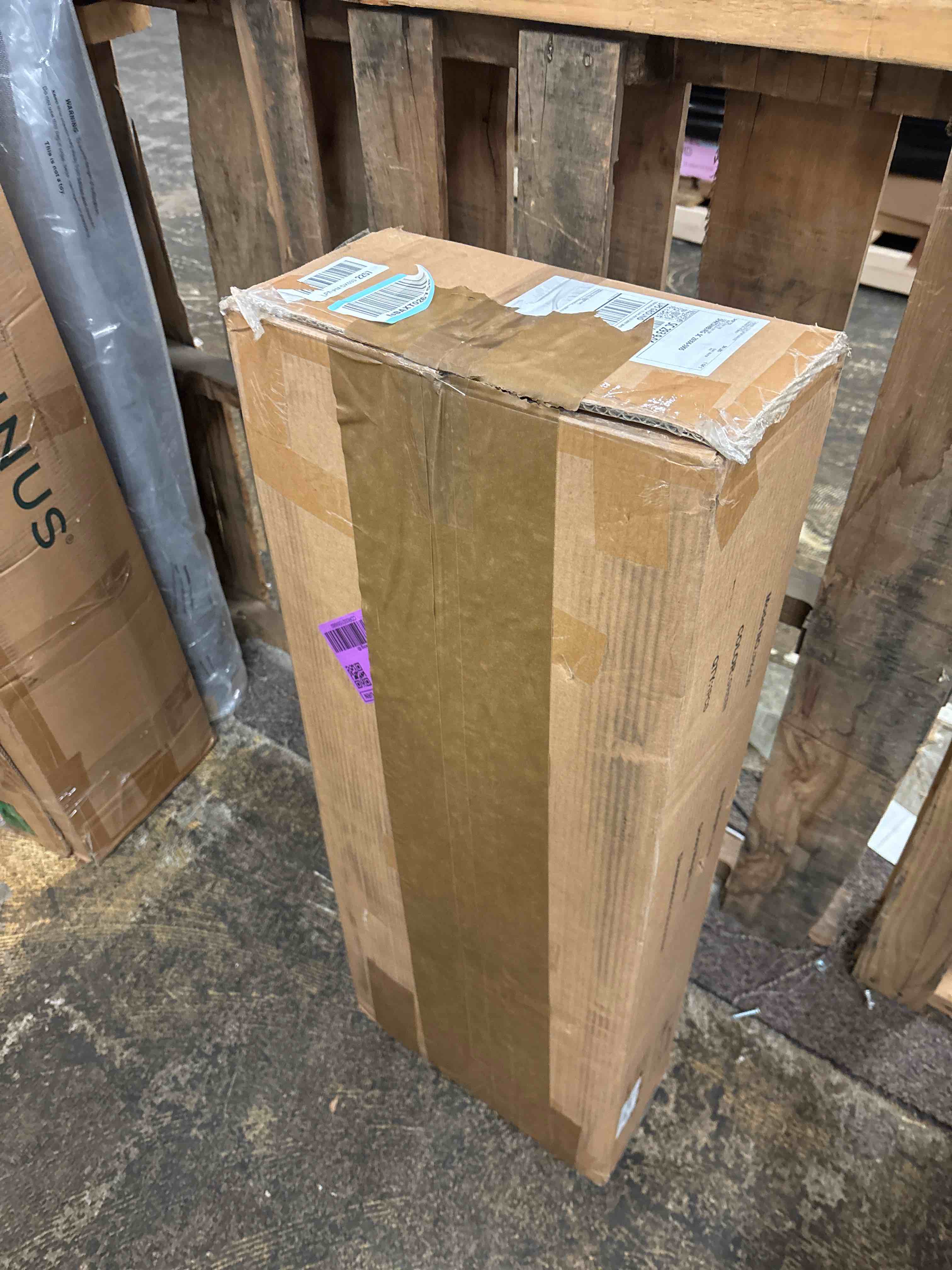 Condition photo showing New/Like New for Babytronic Wooden Play Kitchen Set, Pretend Play Kitchen with Lights and Sounds for Kids Ages 3+, Includes Stove, Oven, Microwave, Coffee Maker, and Accessories, Toy Kitchen Set for Toddlers (Blue)