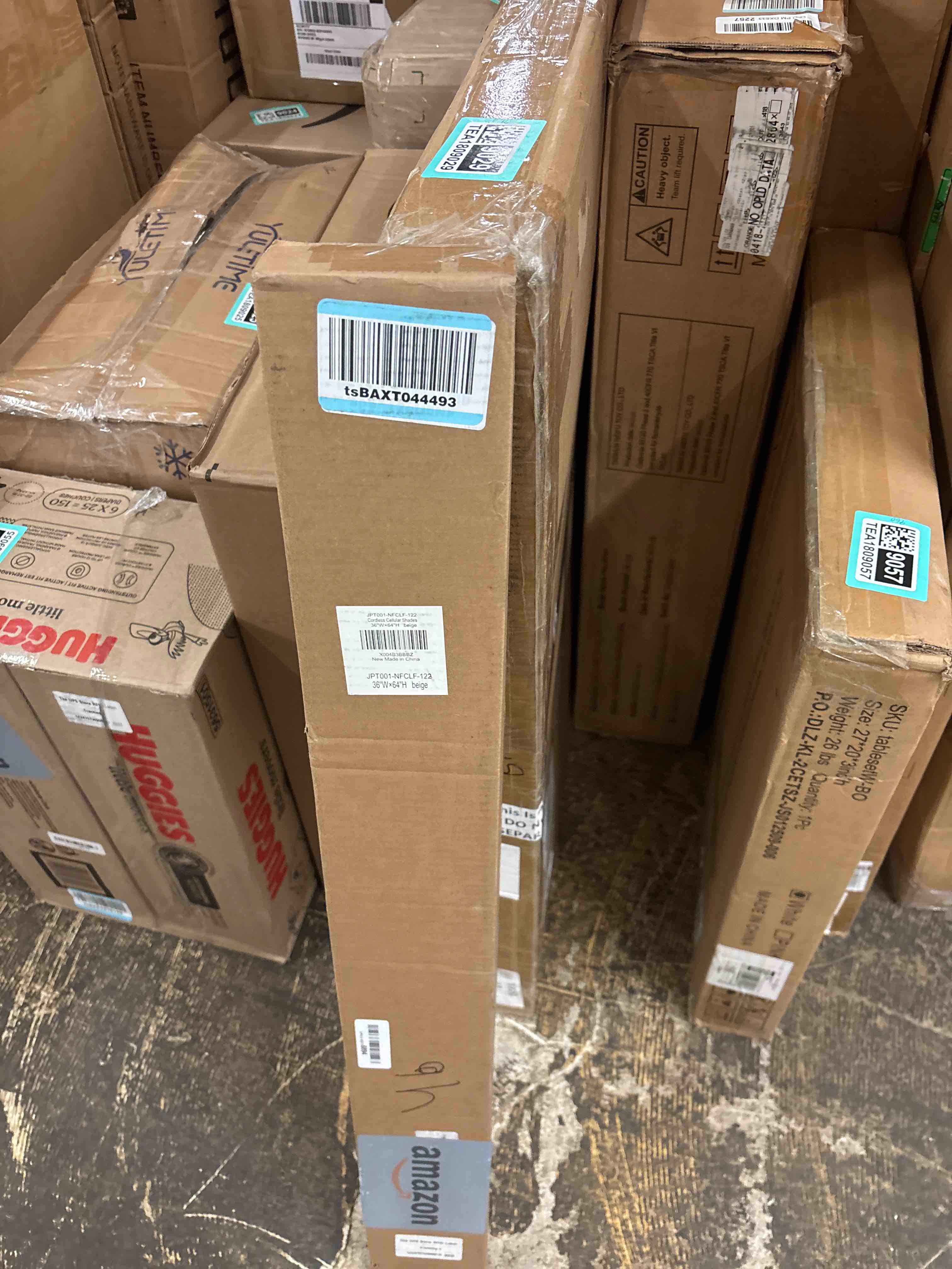 Condition photo showing New/Like New for LazBlinds No Tools No Drill Cordless Cellular Shades, Light Filtering Honeycomb Shades for Home, Thermal Insulation Blinds for Windows, 36" W x 64" H, Beige Light Filtering-beige 36" W x 64" H