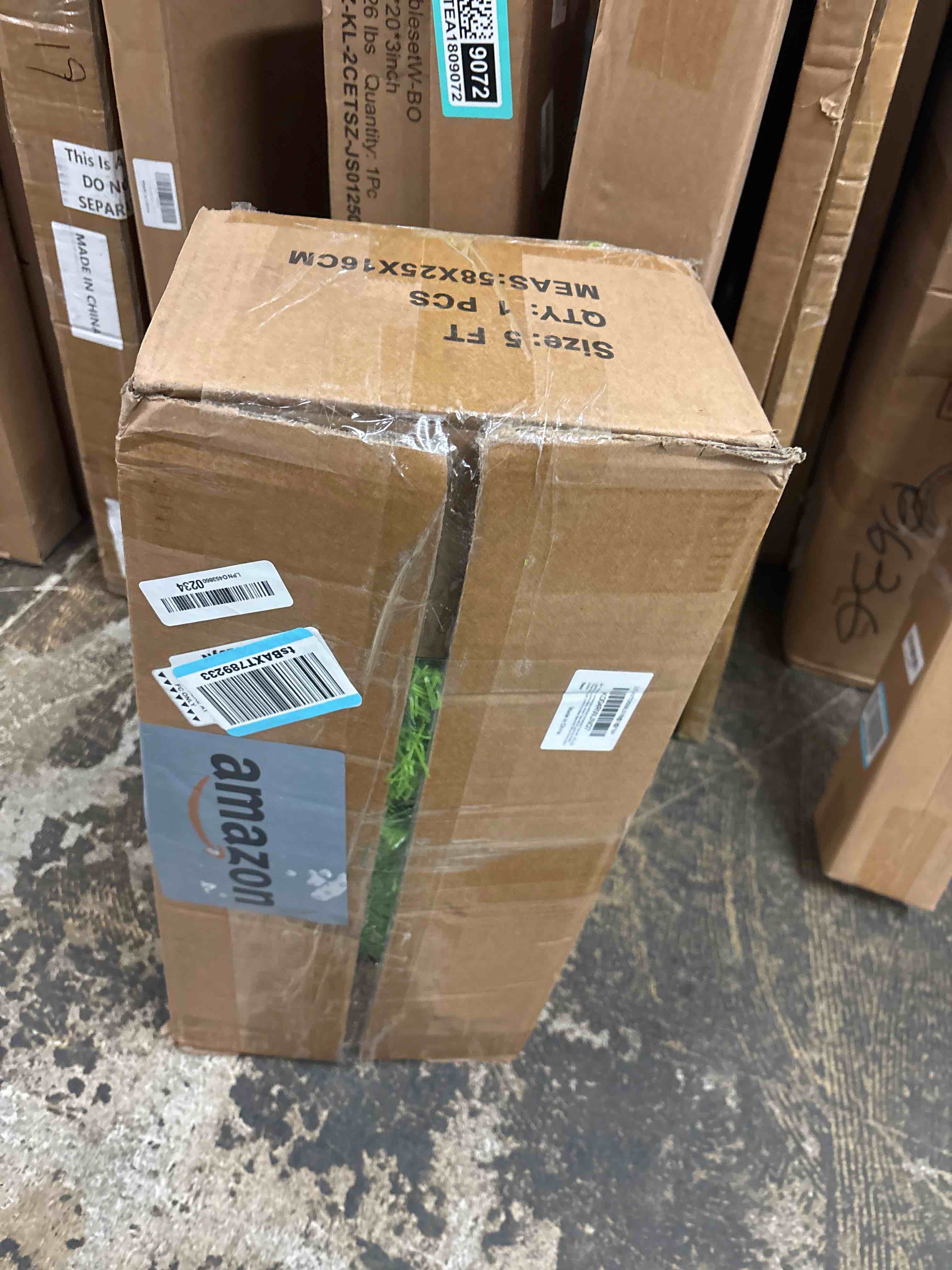 Condition photo showing New/Like New for 5.5FT Pre-lit Whimsical Artificial Christmas Tree with 150 LED Lights & Colorful Balls, Xmas Tree with 8 Lighting Modes Timer Remote Control & Metal Stand for Office Home Decor Indoor