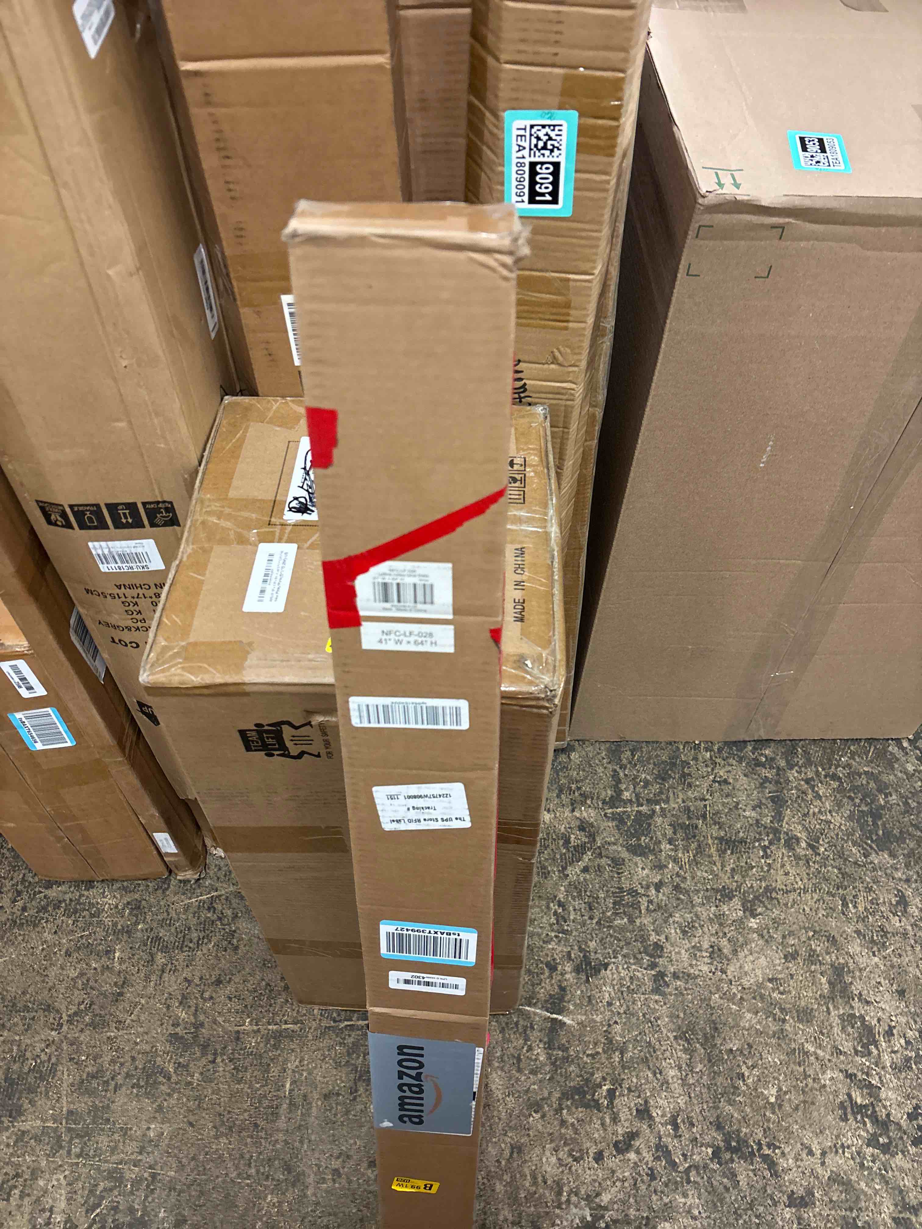 Condition photo showing New/Like New for LazBlinds Cordless Cellular Shades, No Tools No Drill Light Filtering Honeycomb Shades Pleated Blinds for Windows, 41'' W x 64'' H, White Light Filtering-white 41'' W x 64'' H