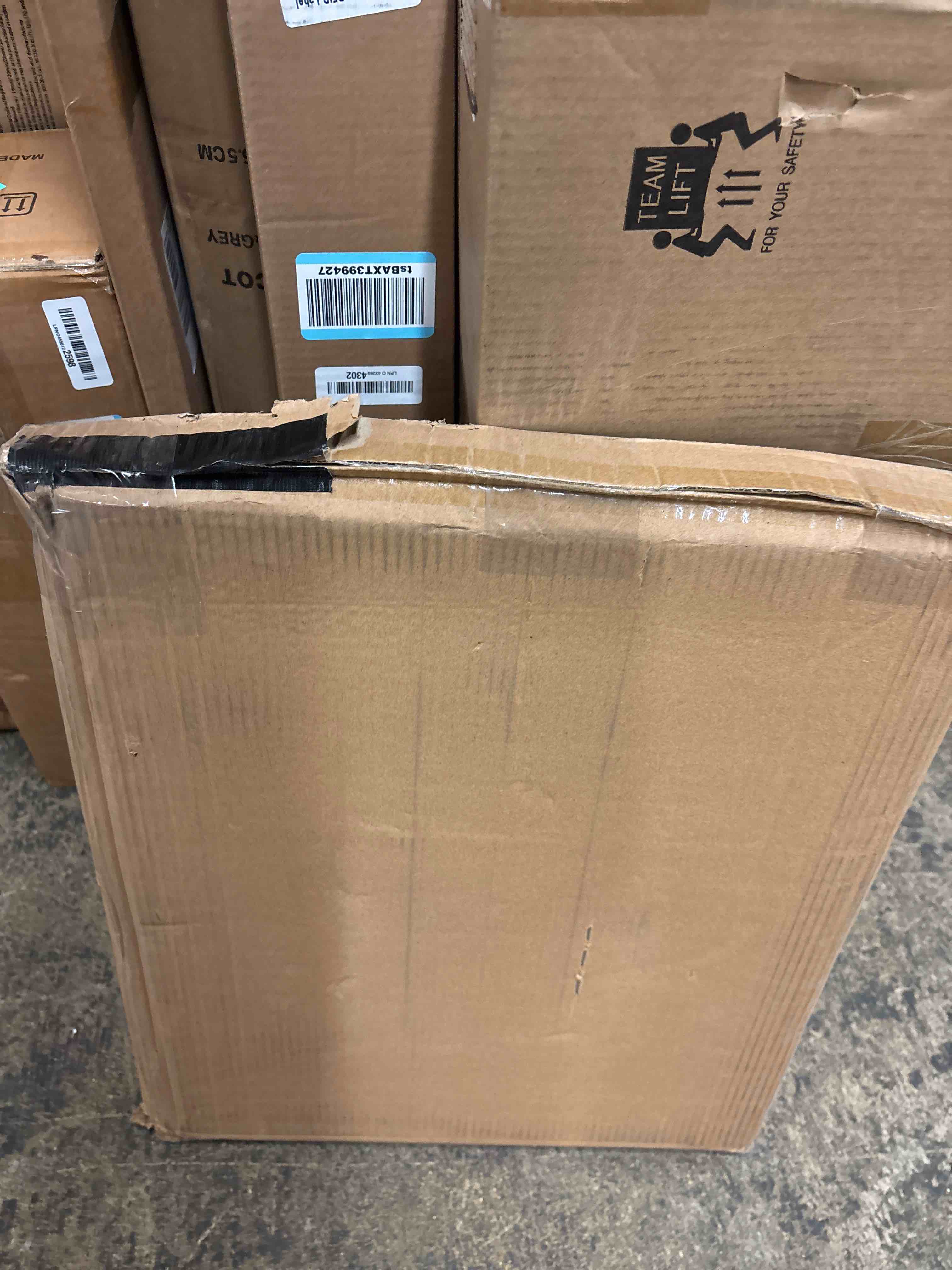 Condition photo showing New/Like New for 16x20 Picture Frame with Mat for 11x14 Set of 3, Rustic White Wood Grain 16x20 Frames for Wall Mounting (3 Pack, White) 16x20 - 3 pack Rustic White