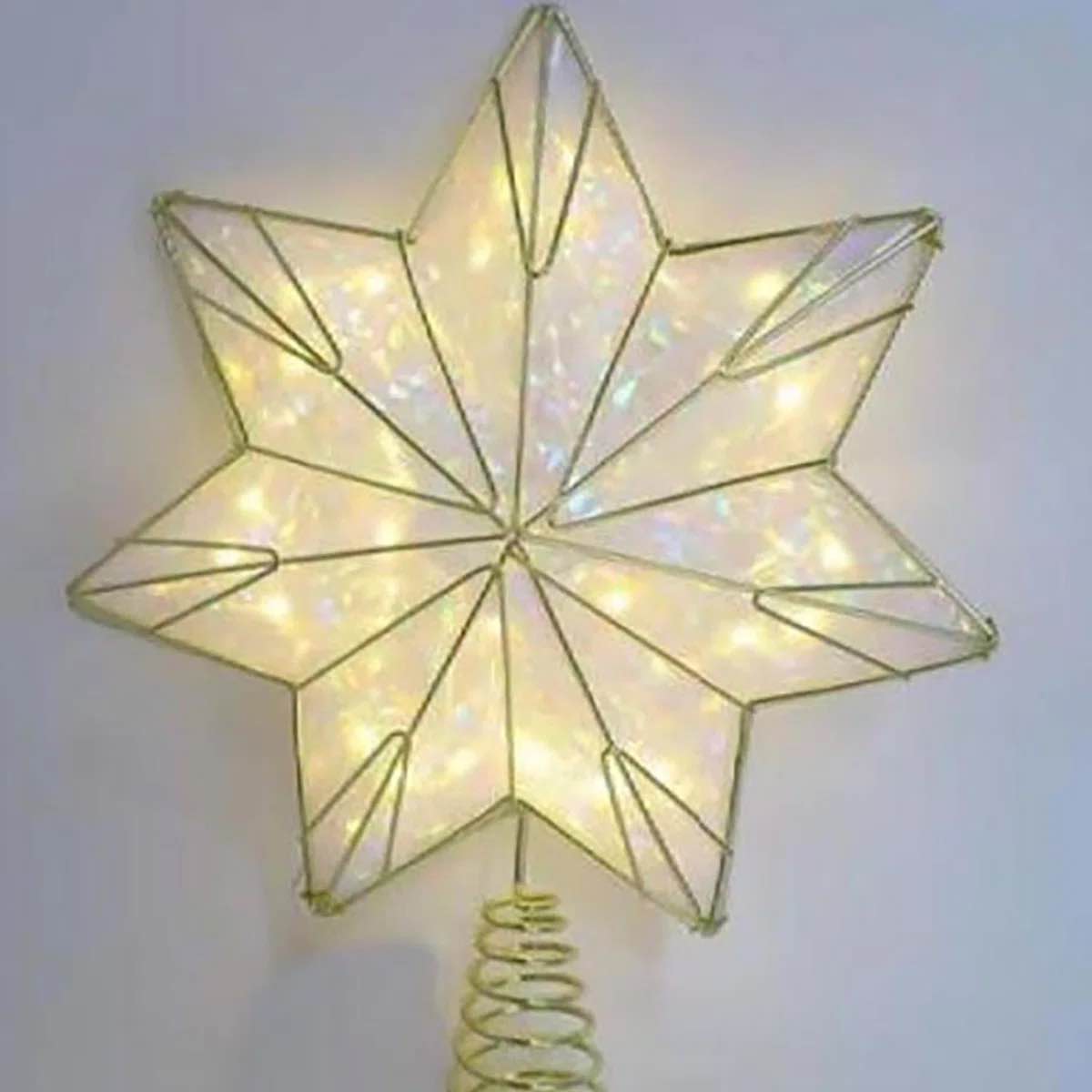 LED Warm White Star Tree Topper 12 in.