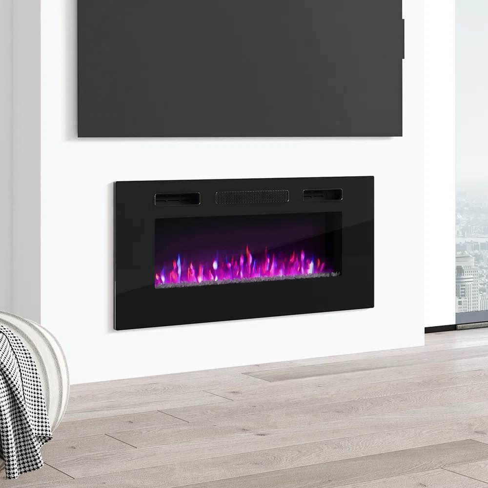 Johna 40'' W Electric Fireplace Insert with 5100 BTU