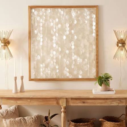 Capiz Shell Framed Wall Decor