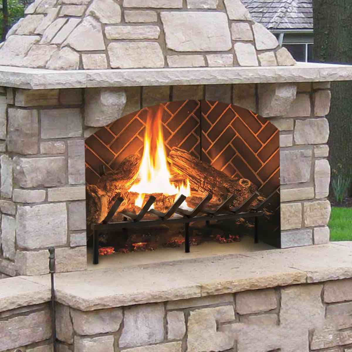 Kelvon Fireplace Grate Heavy Duty Steel Fireplace Log Holder for Chimney Hearth Kindling Tool