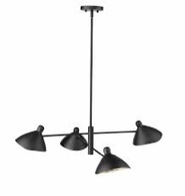 Condition photo showing New/Like New for Ishida 4 - Light Dimmable Modern Linear Chandelier