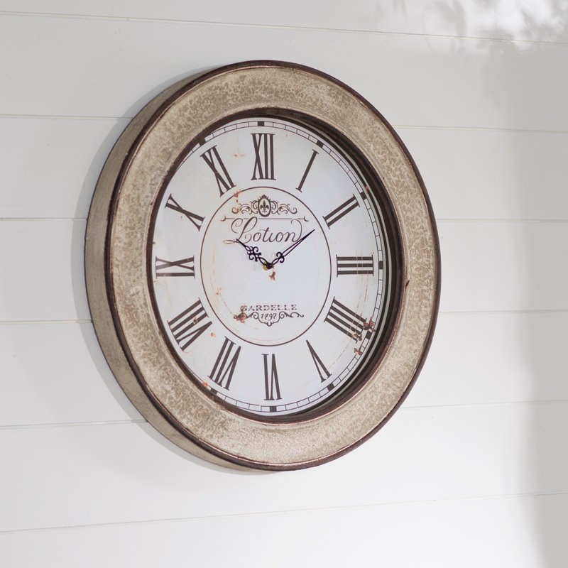 Condition photo showing New/Like New for Wooden Distressed Cream Decorative Wall Clock