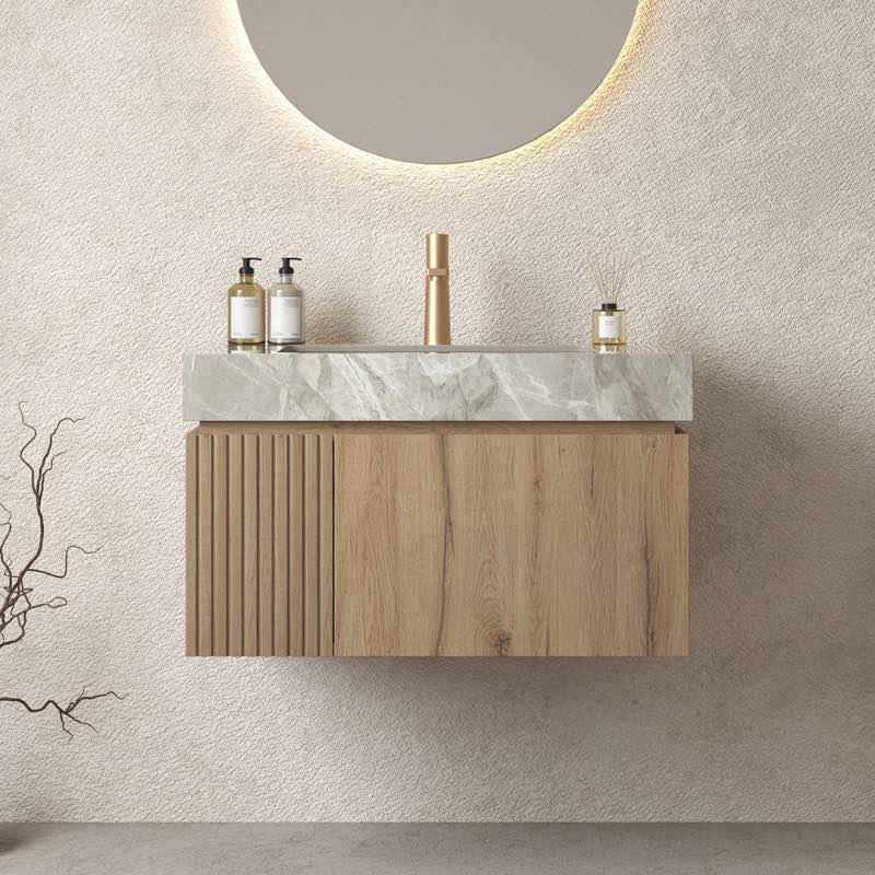 Luxstone Modern Luxury Vanity with Sintered Stone Countertop and Ceramic Basin