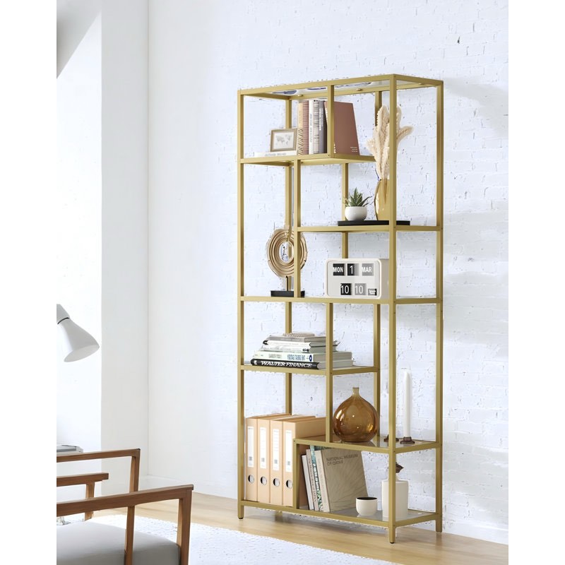 Condition photo showing Good Condition for Crosley Furniture - Sloane Etagere Gold - CF1113-GL